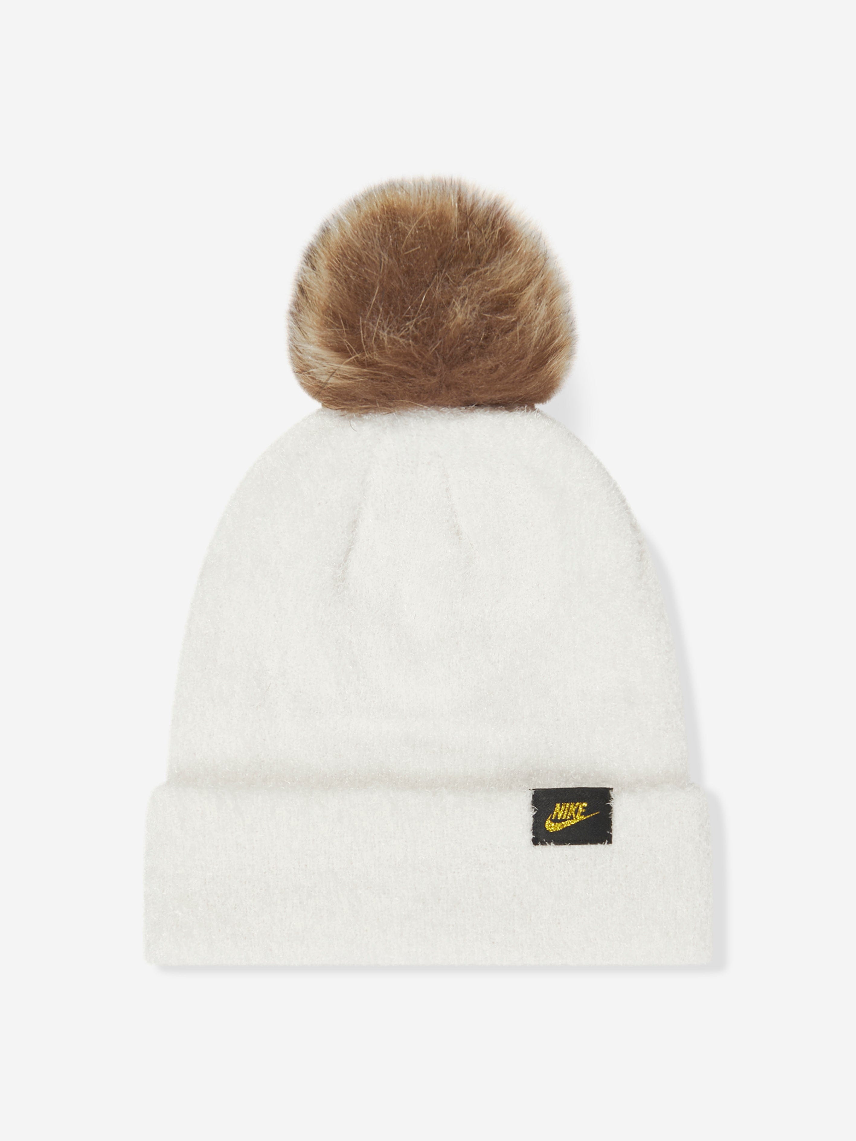 Kids Plush Beanie and Glove Set in White