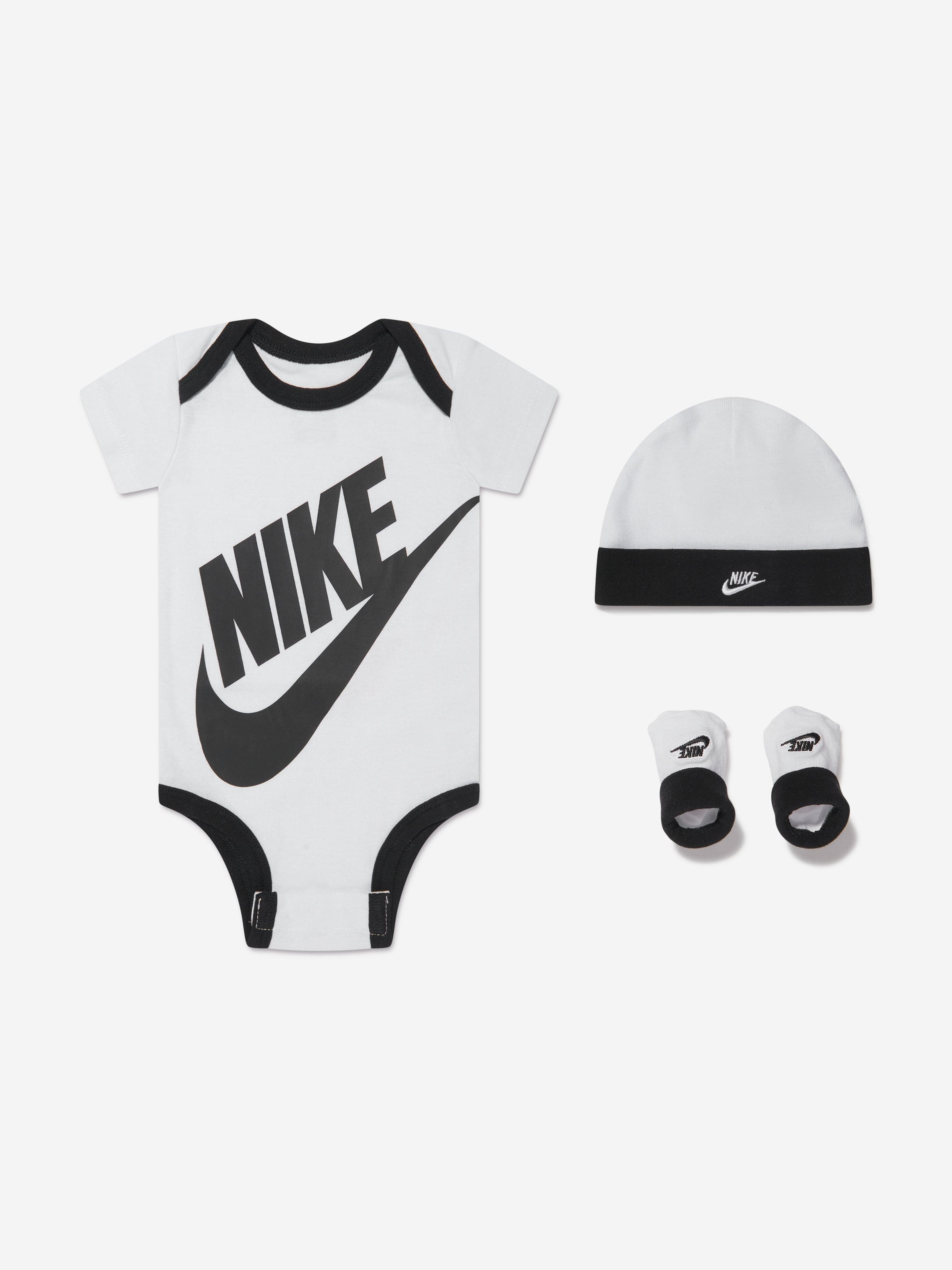 Nike Baby Boys Futura Logo Box Bodysuit Set in White