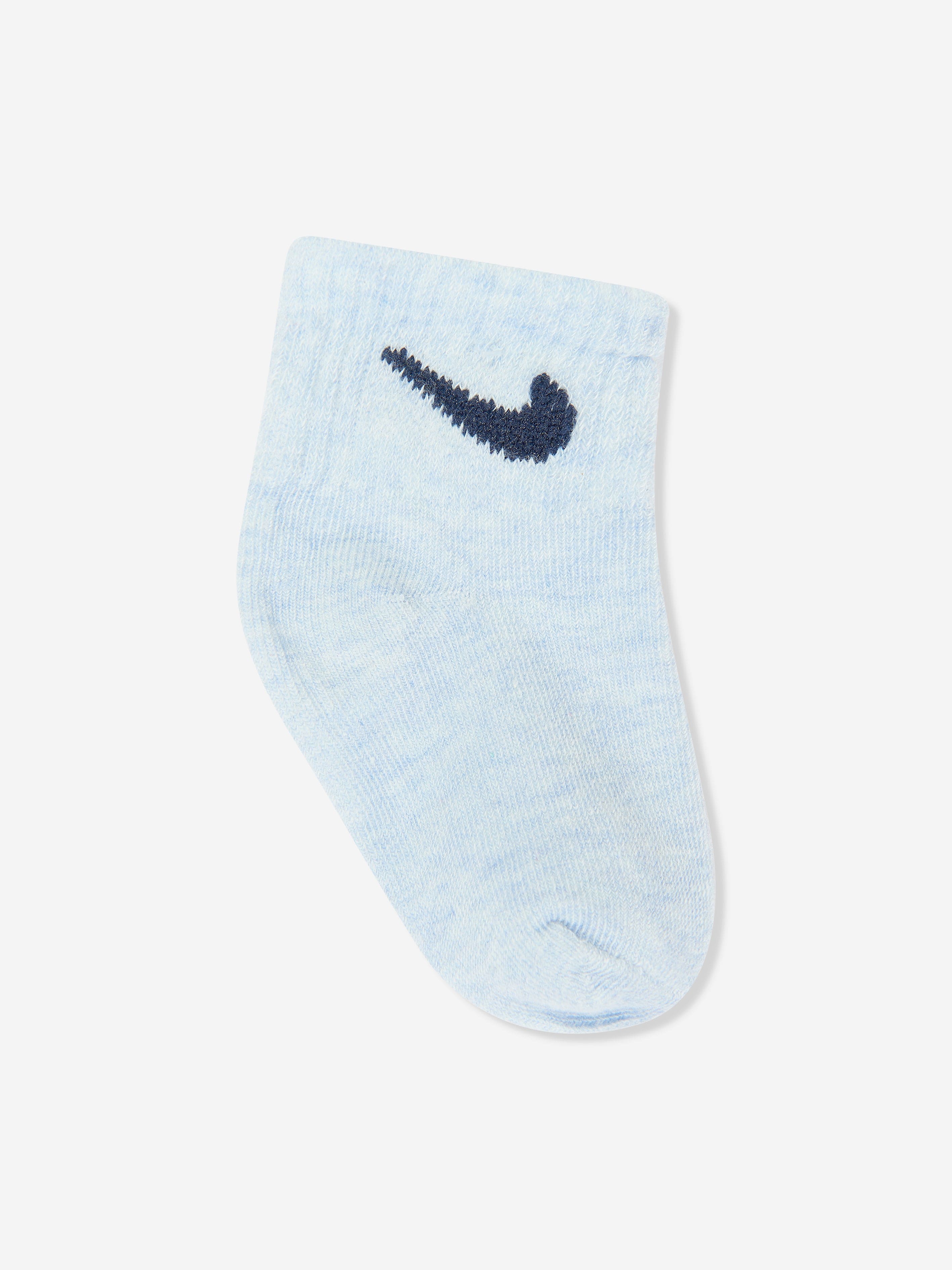 Baby Swooshfetti 6 Pack Ankle Socks Ser in Grey
