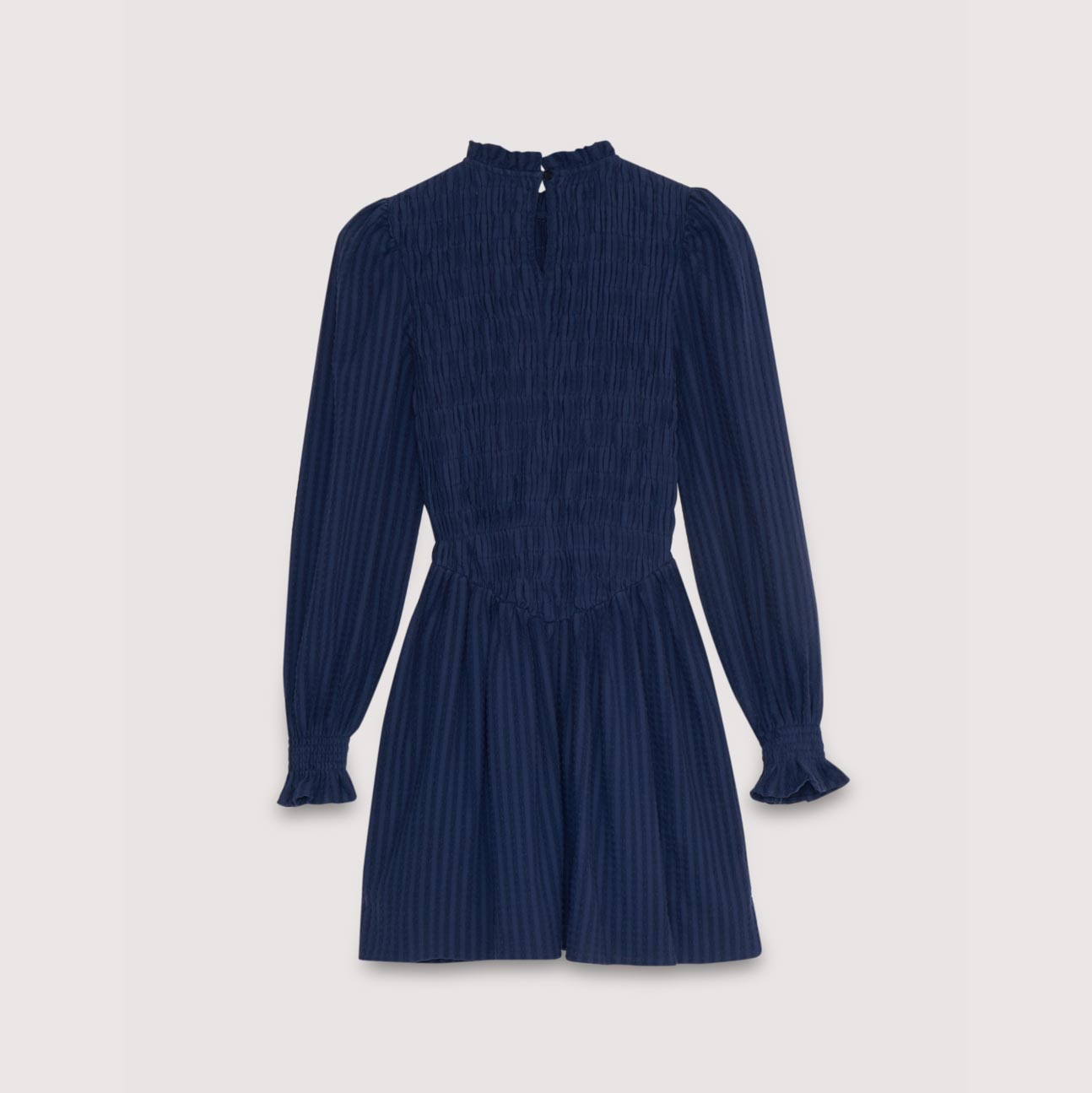 Girls Navy Cotton Dress