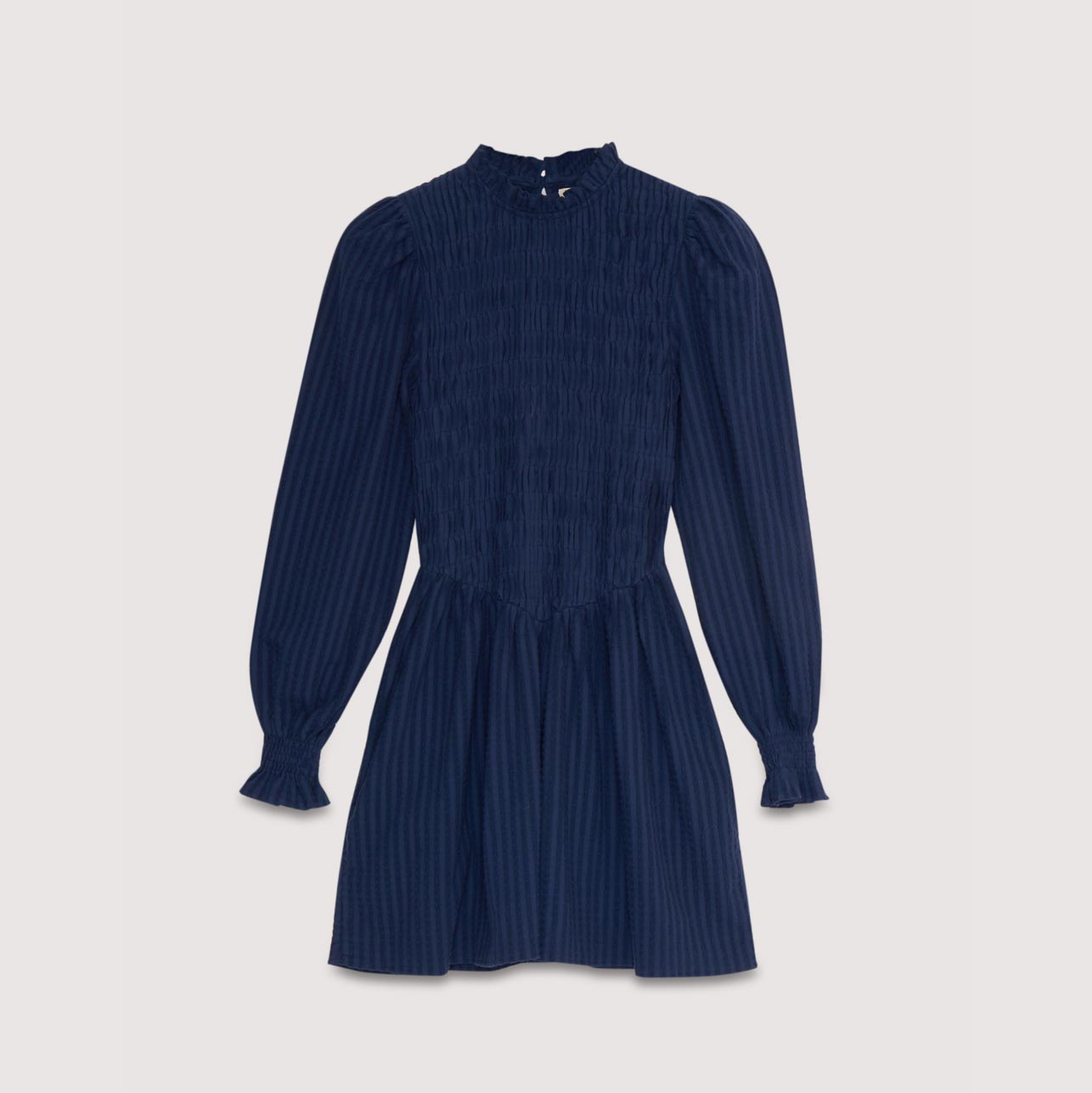 Girls Navy Cotton Dress