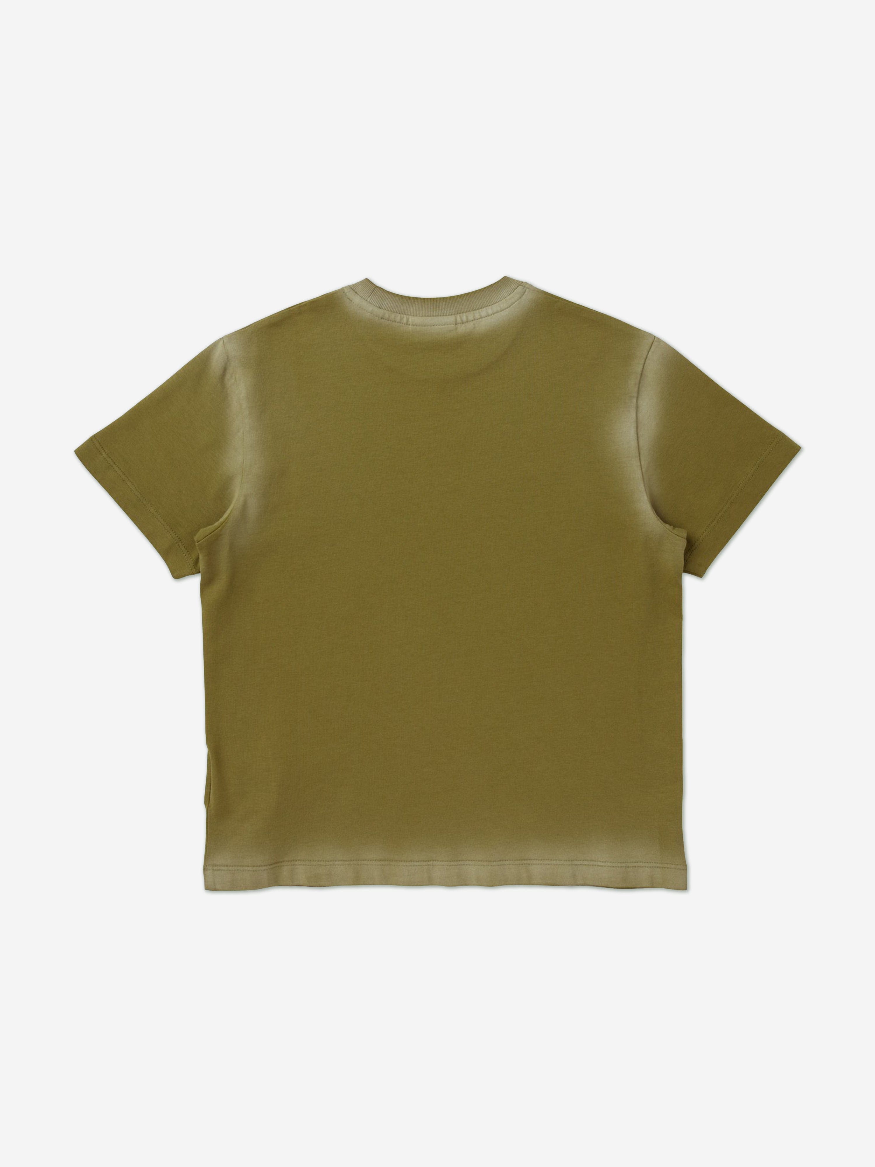 Off-White Boys Off Stamp T-Shirt in Green
