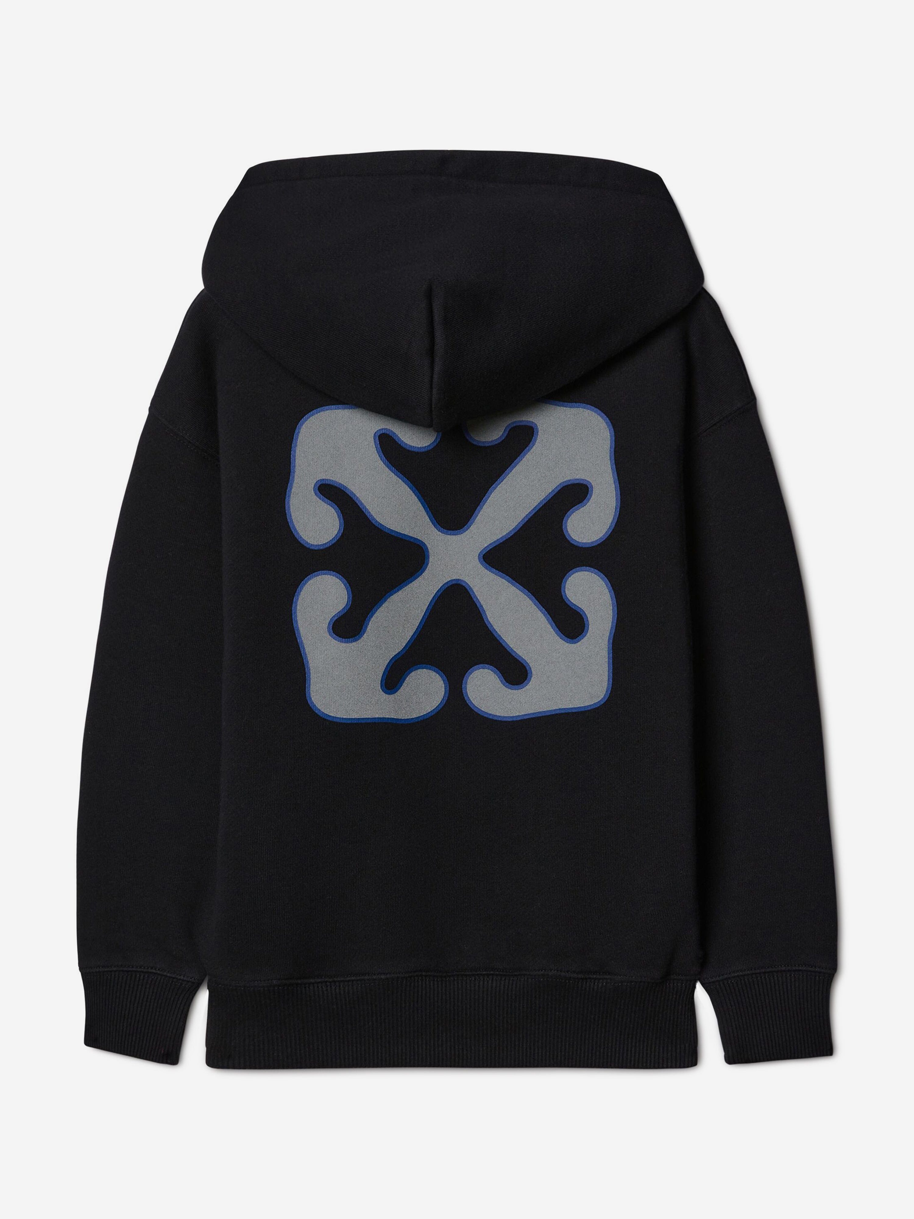 Off-White Kids Arrow Chunky Hoodie in Black
