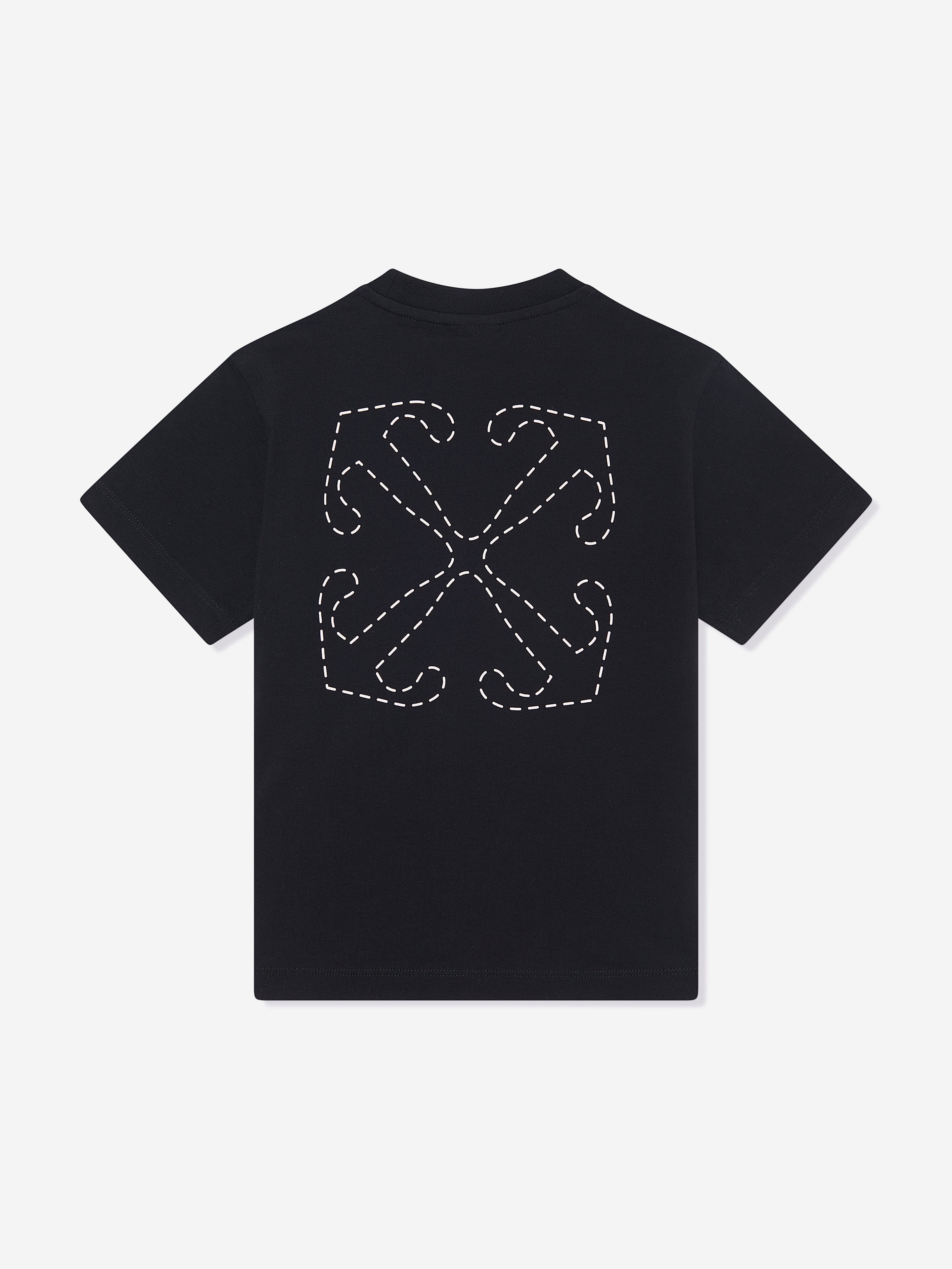 Off-White Girls Arrow Stitched T-Shirt in Black