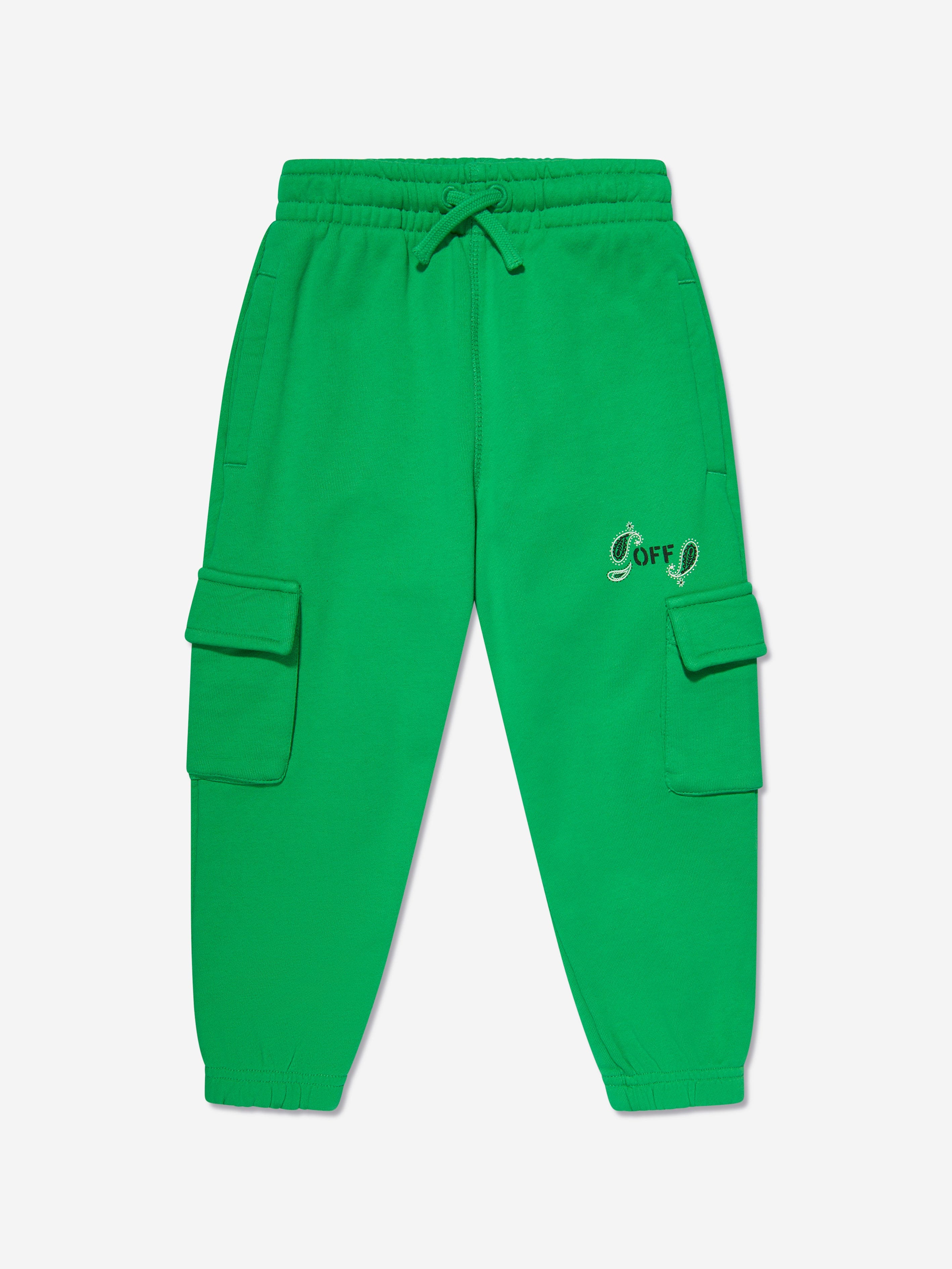 Off-White Kids Bandana Joggers in Green