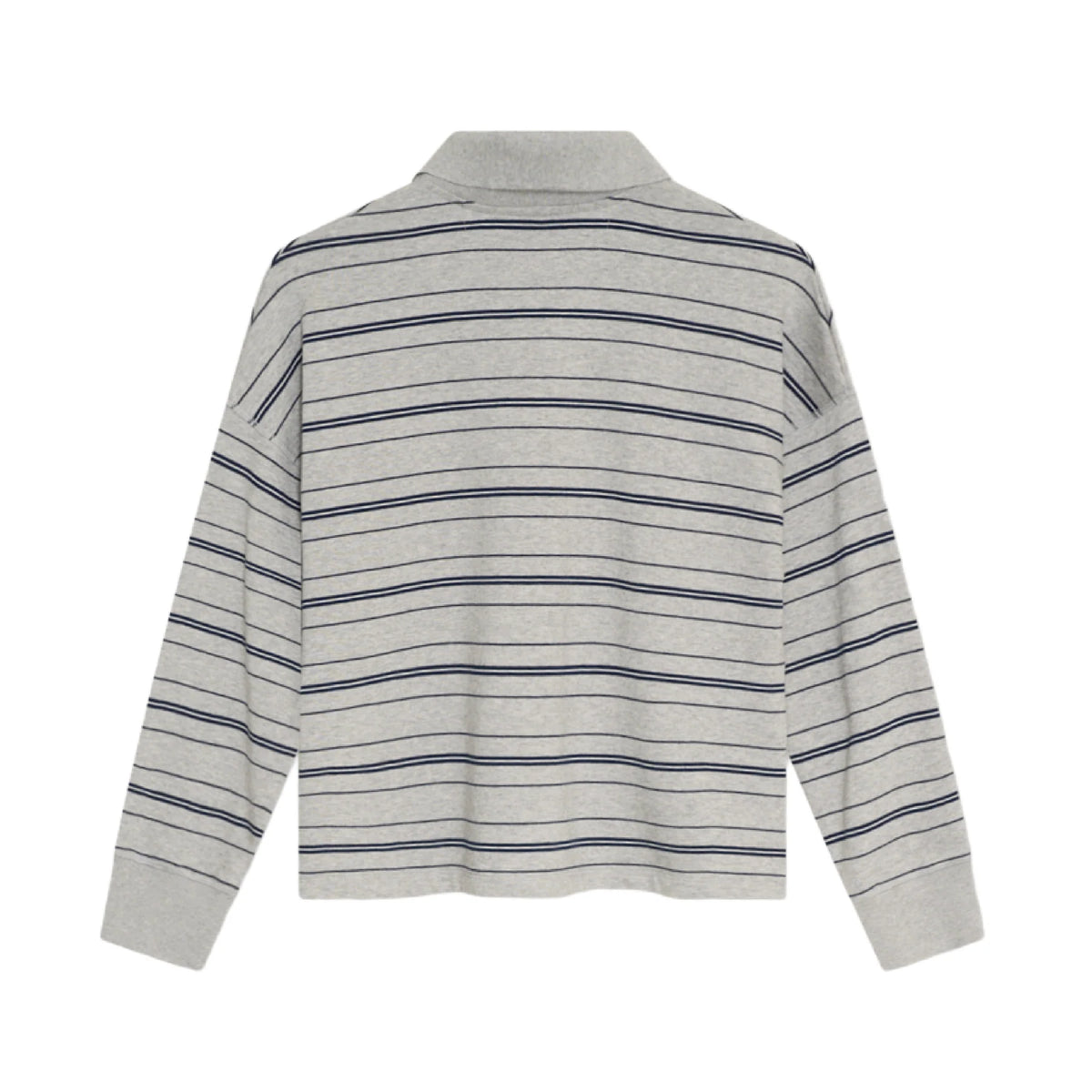 Boys & Girls Grey Stripes Cotton Polo Shirt