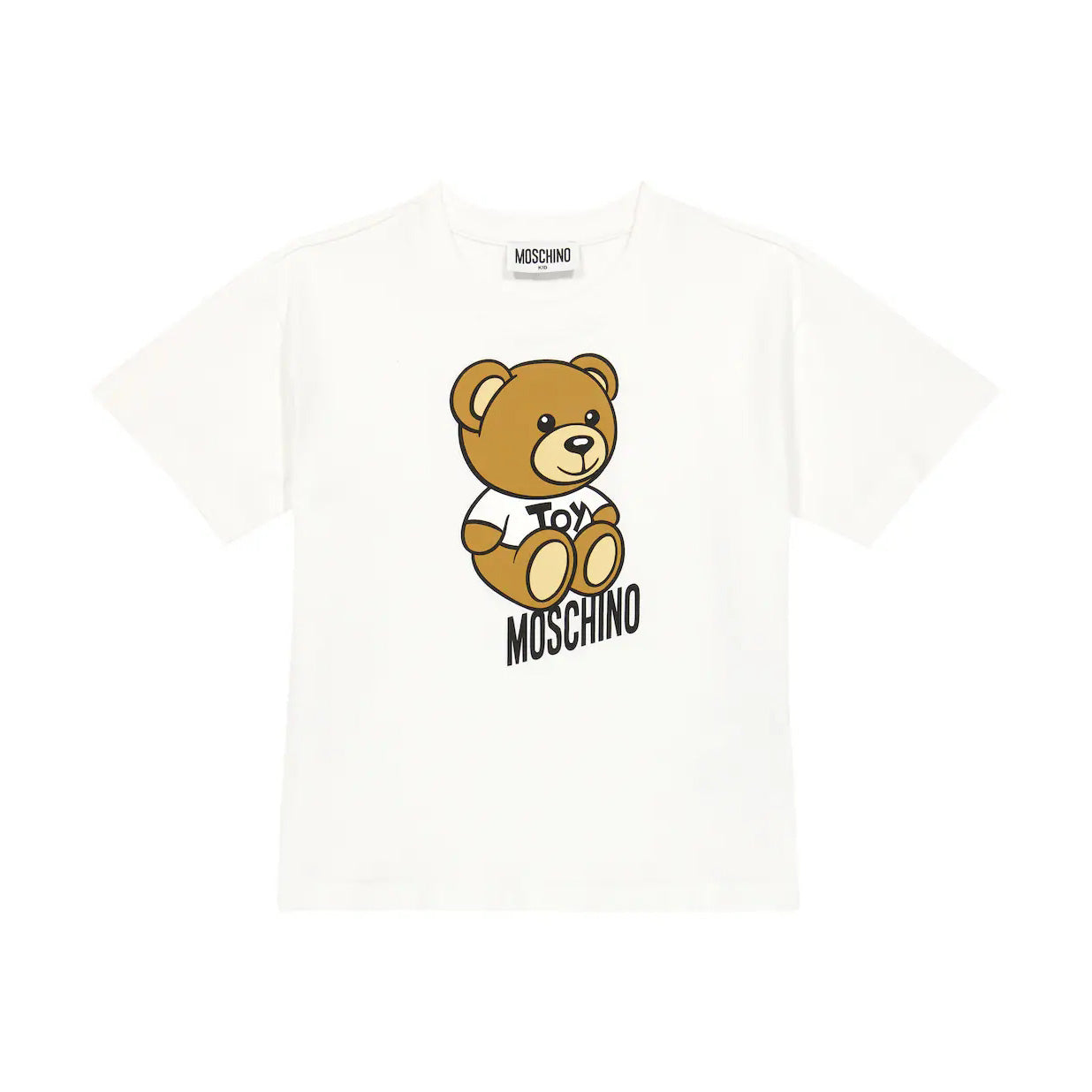 Boys & Girls White Logo Cotton T-Shirt