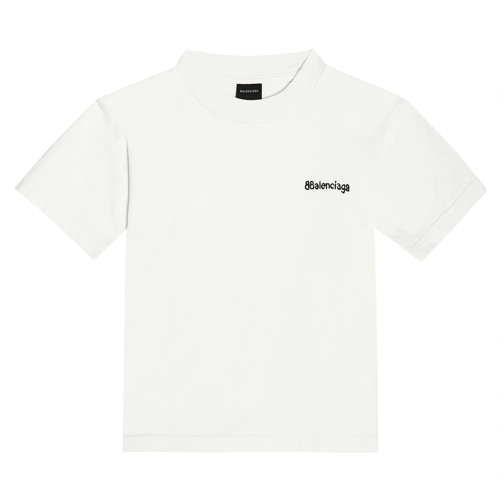 Boys & Girls White Logo Cotton T-Shirt