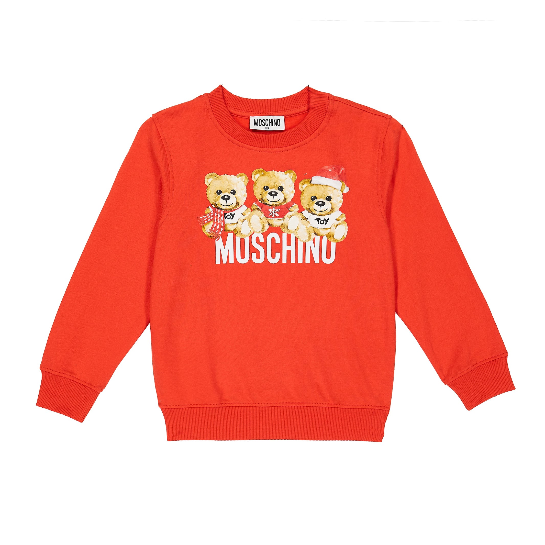 Boys & Girls Red Printed Cotton Sweatshirt