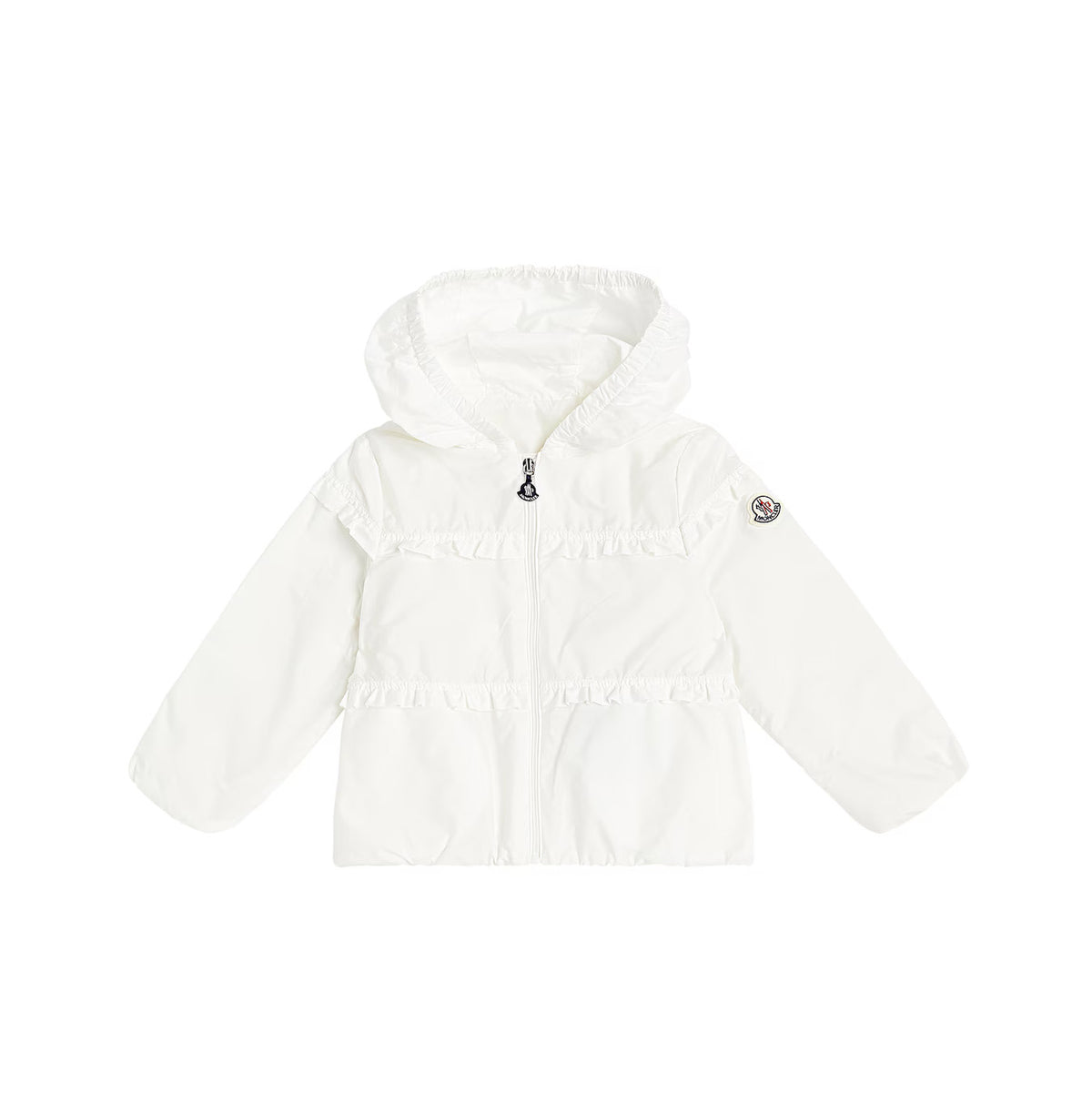 Veste zippée blanche pour bébés filles