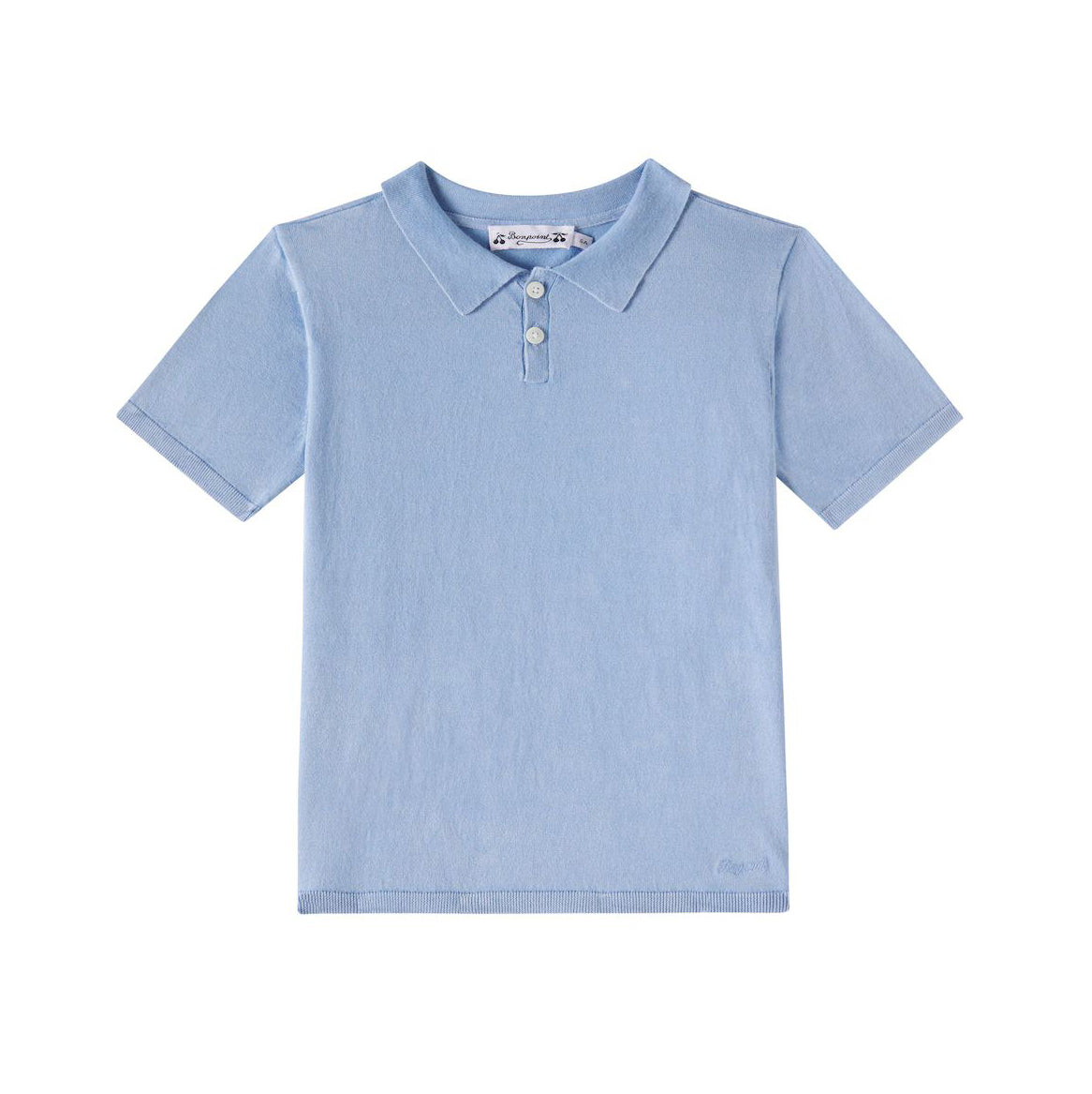 Boys Light Blue Cotton Polo Shirt