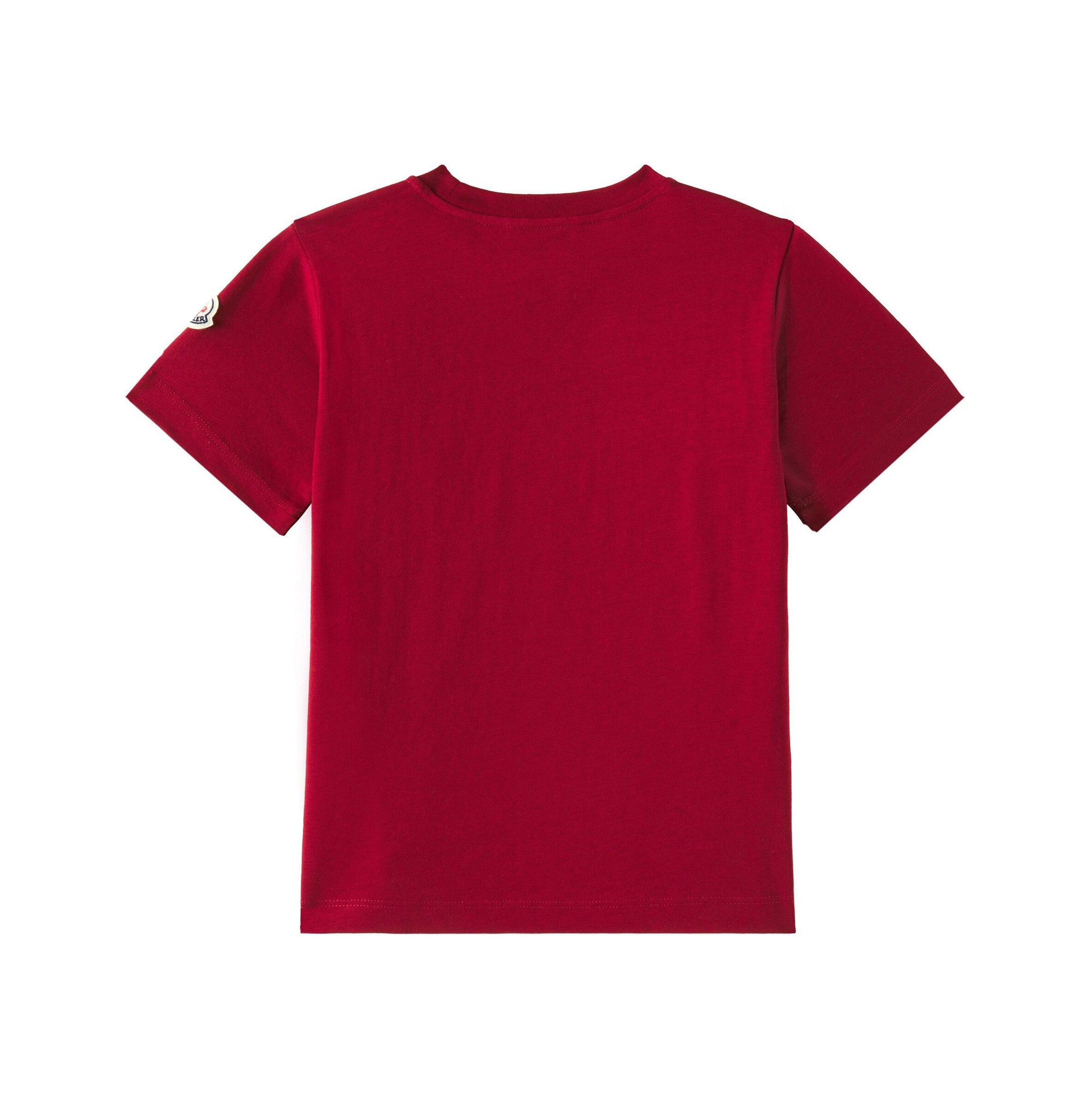 Boys Dark Red Logo Cotton T-Shirt
