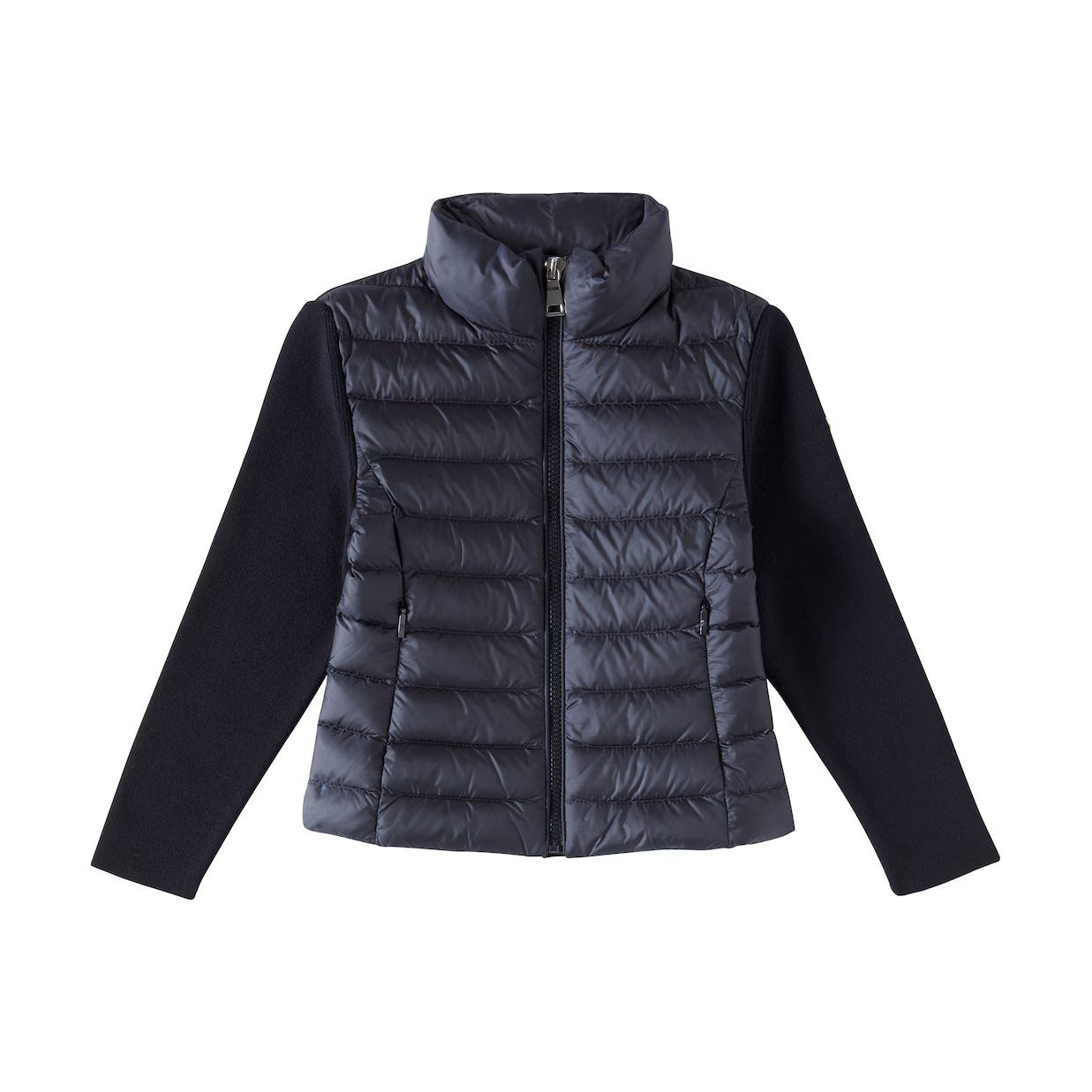 Girls Navy Zip-Up Top