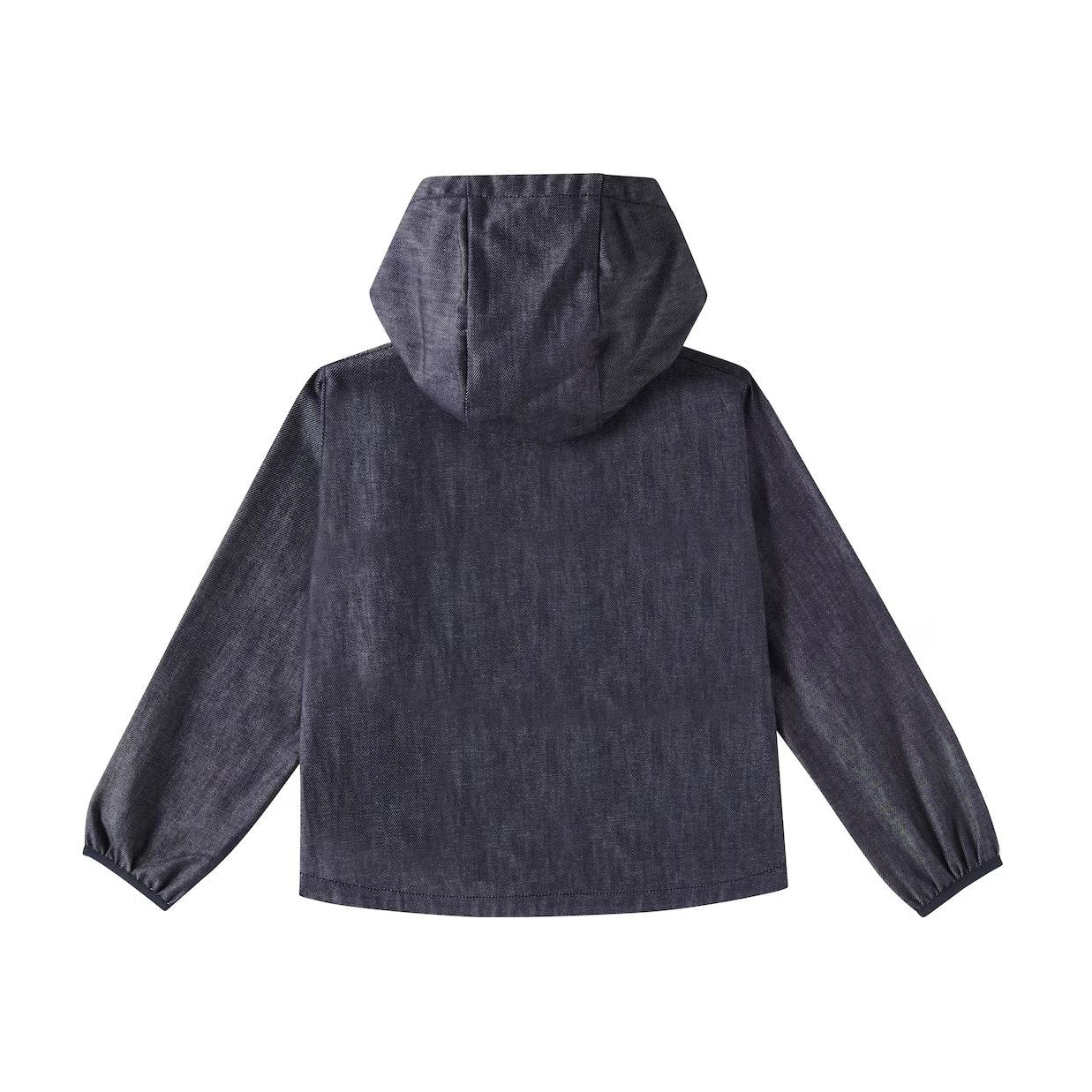 Girls Blue Hooded Denim Jacket