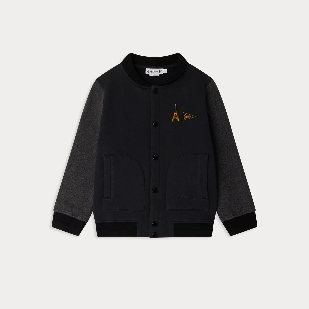 Boys Black Cotton Jacket