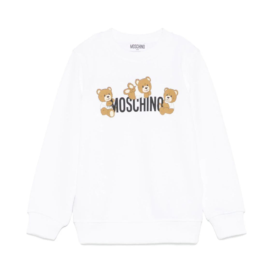 Boys & Girls White Printed Cotton Sweatshirt