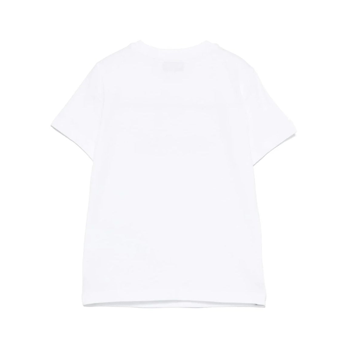 Boys & Girls White Printed Logo Cotton T-Shirt