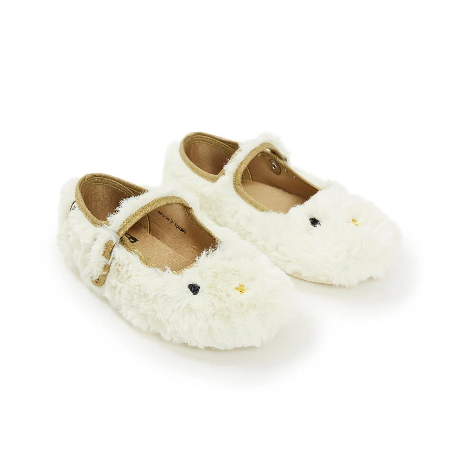 Girls White Flat Shoes