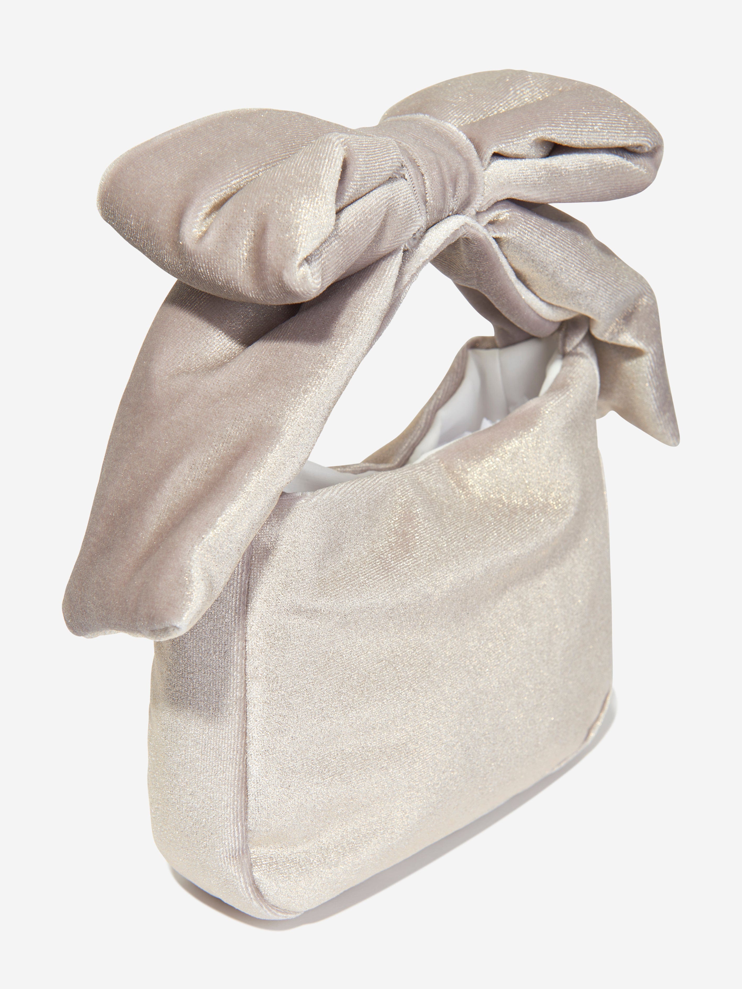Girls Velvet Handbag in Gold (21cm)
