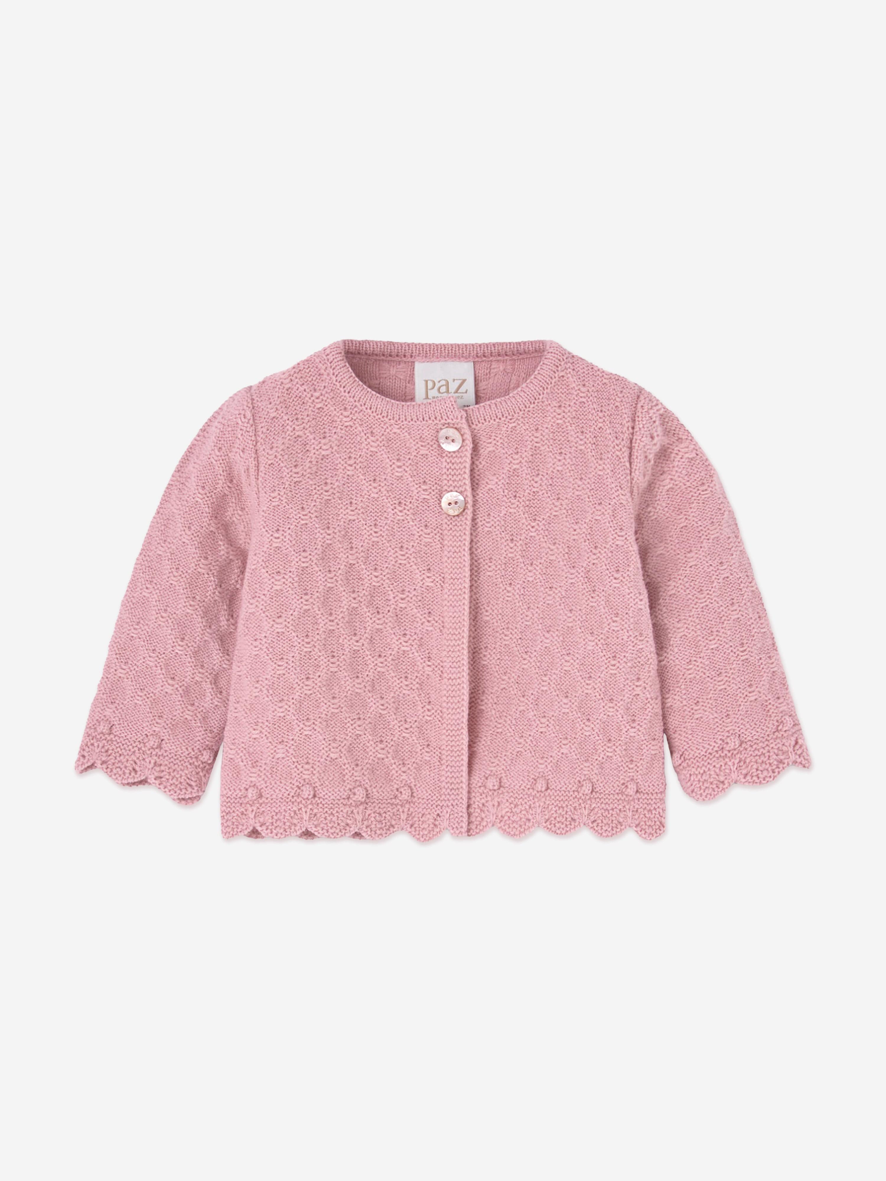 Baby Girls Knitted Cardigan in Pink