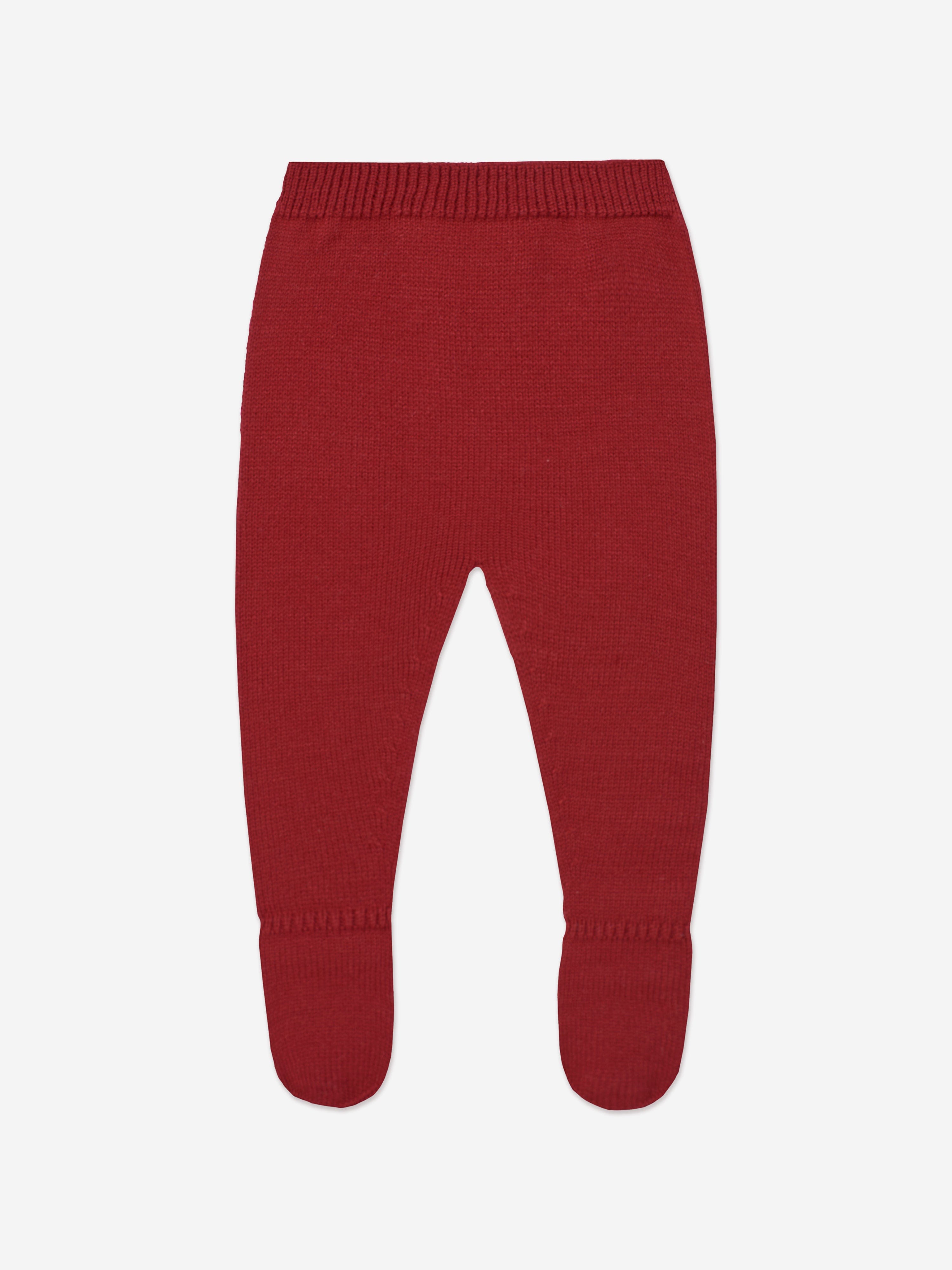 Baby Knitted 2 Piece Snowflake Set in Red