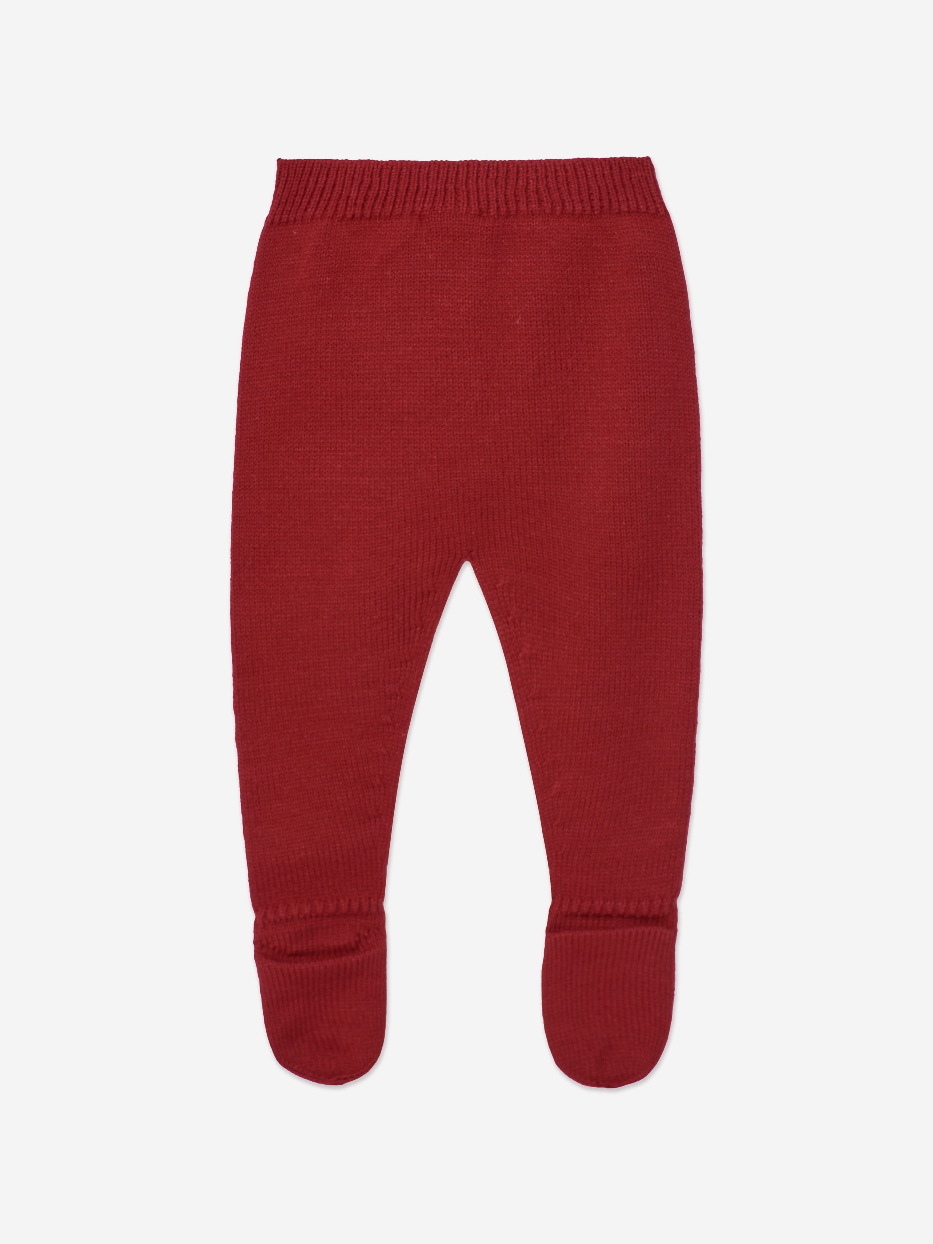 Baby Knitted 2 Piece Snowflake Set in Red