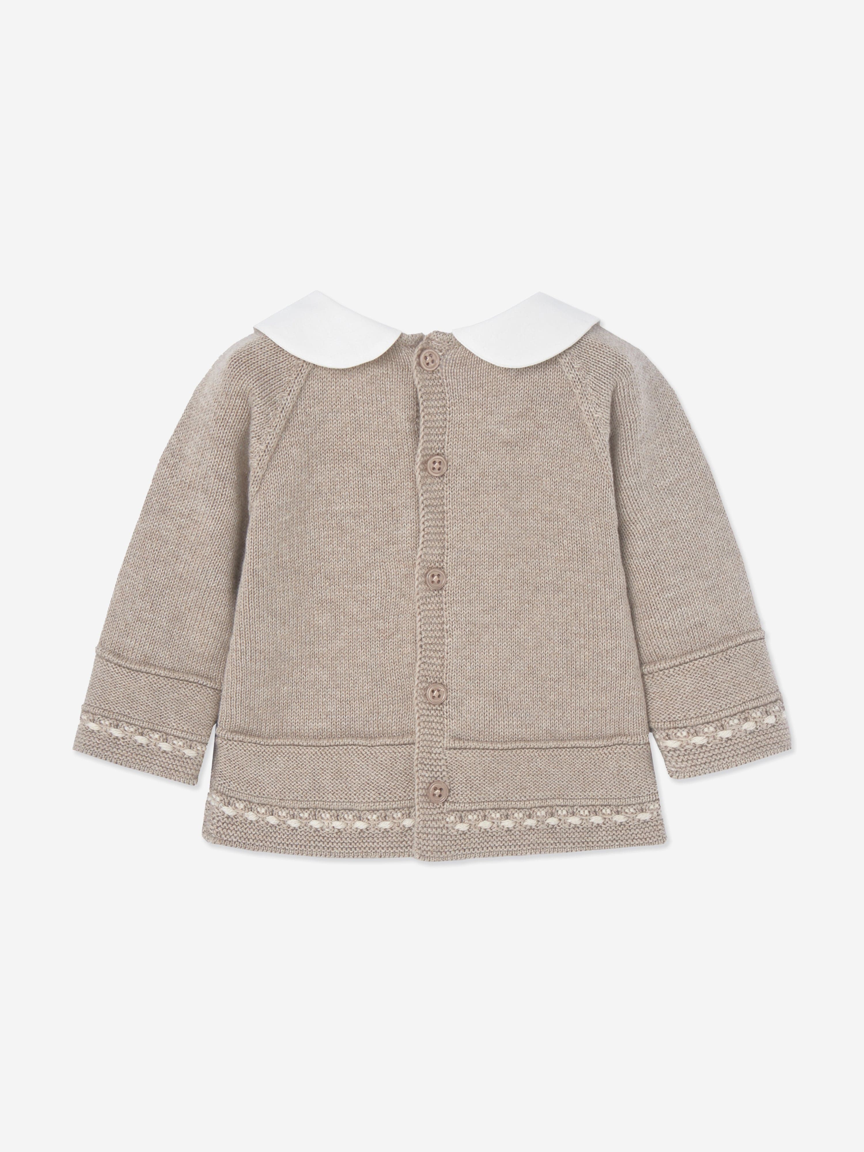Baby Knitted 2 Piece Set in Beige