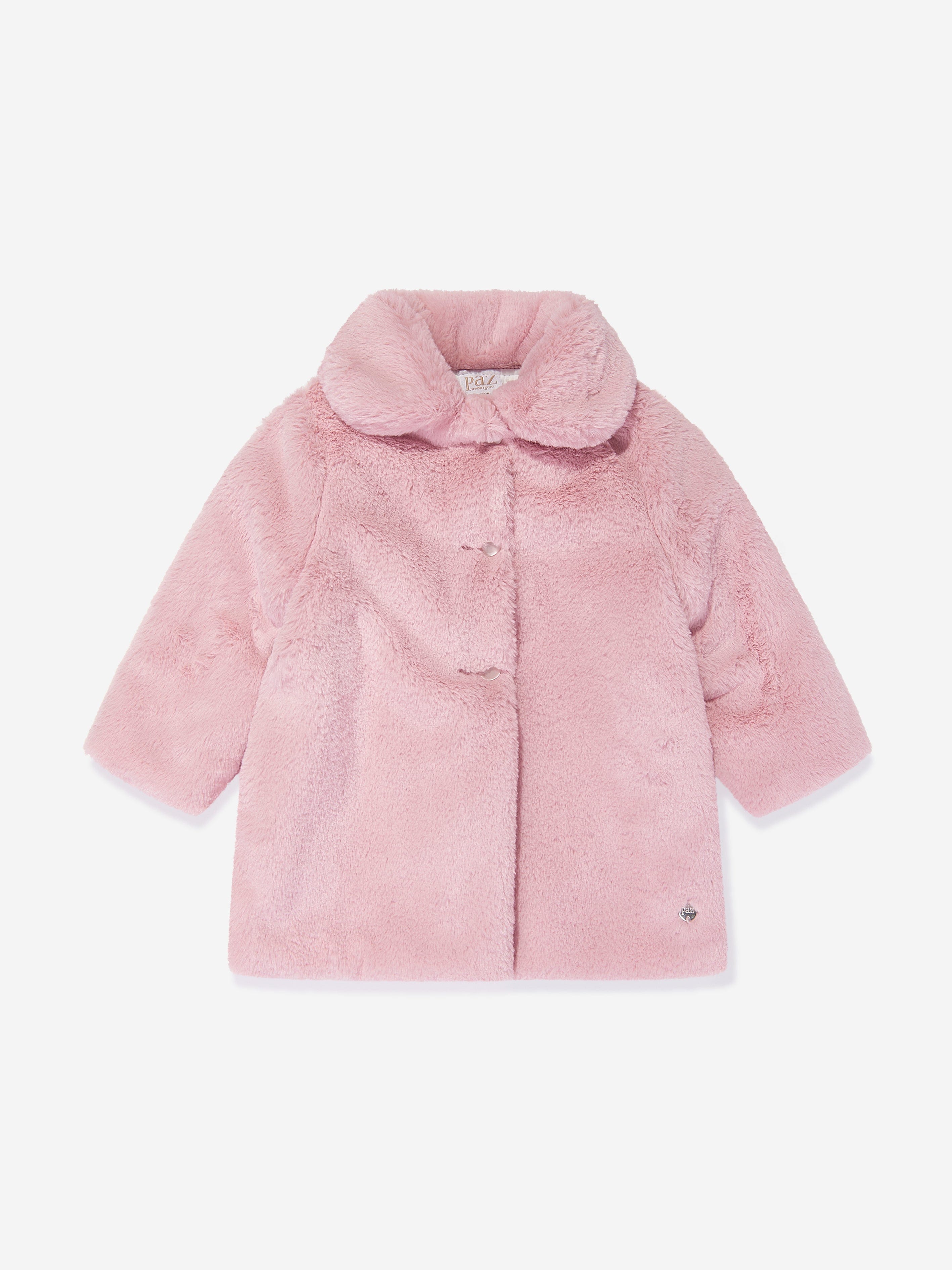 Girls Faux Fur Coat in Pink