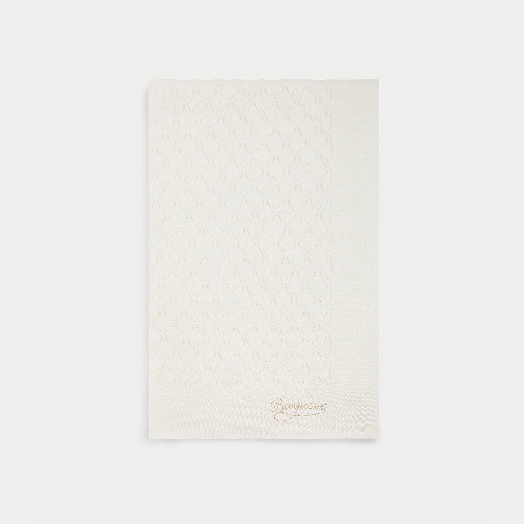 Baby Boys & Girls White Logo Wool Blanket