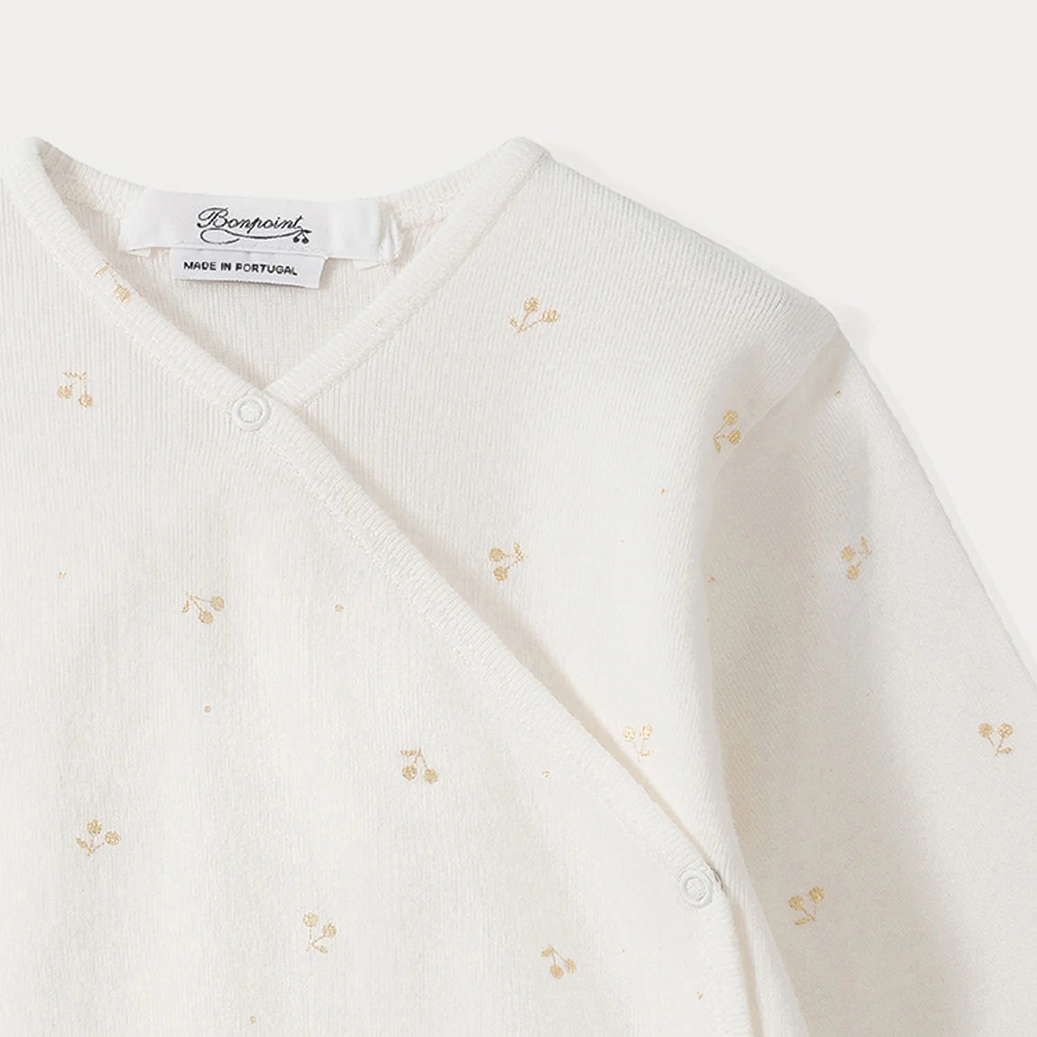 Grenouillère en coton blanche avec logo pour bébés garçons et filles