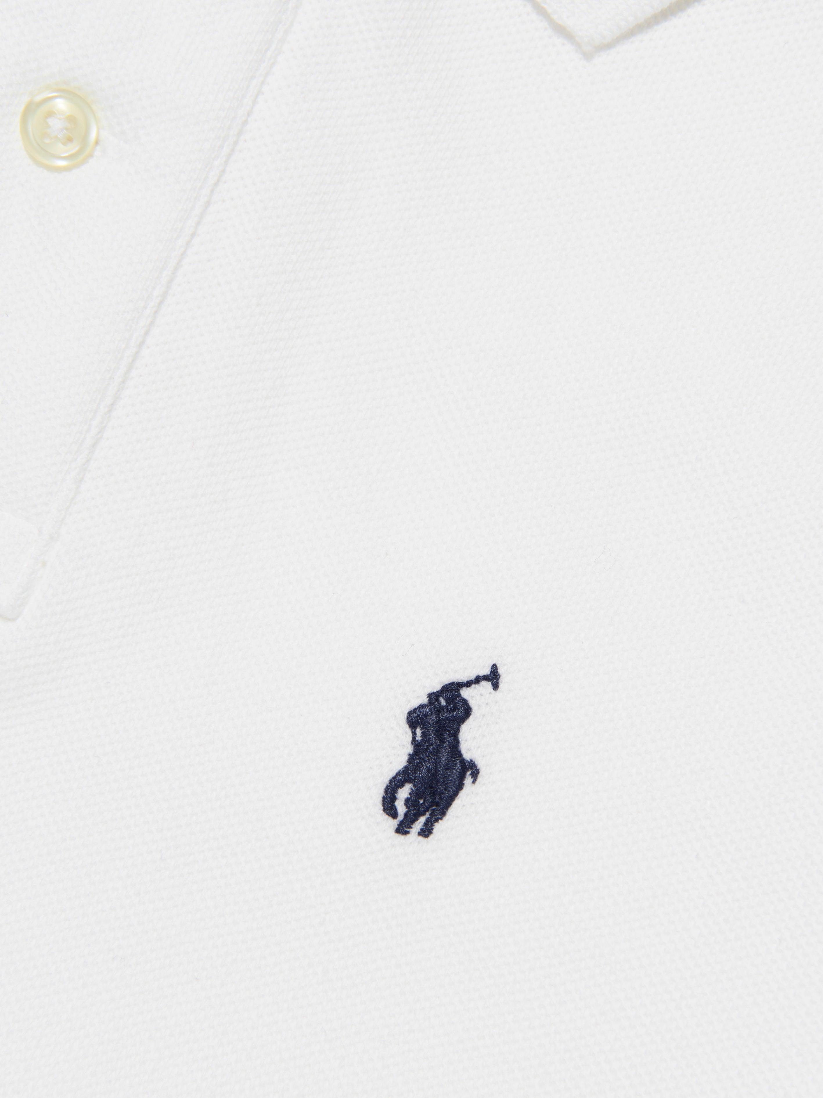 Boys Custom Fit Polo Shirt in White