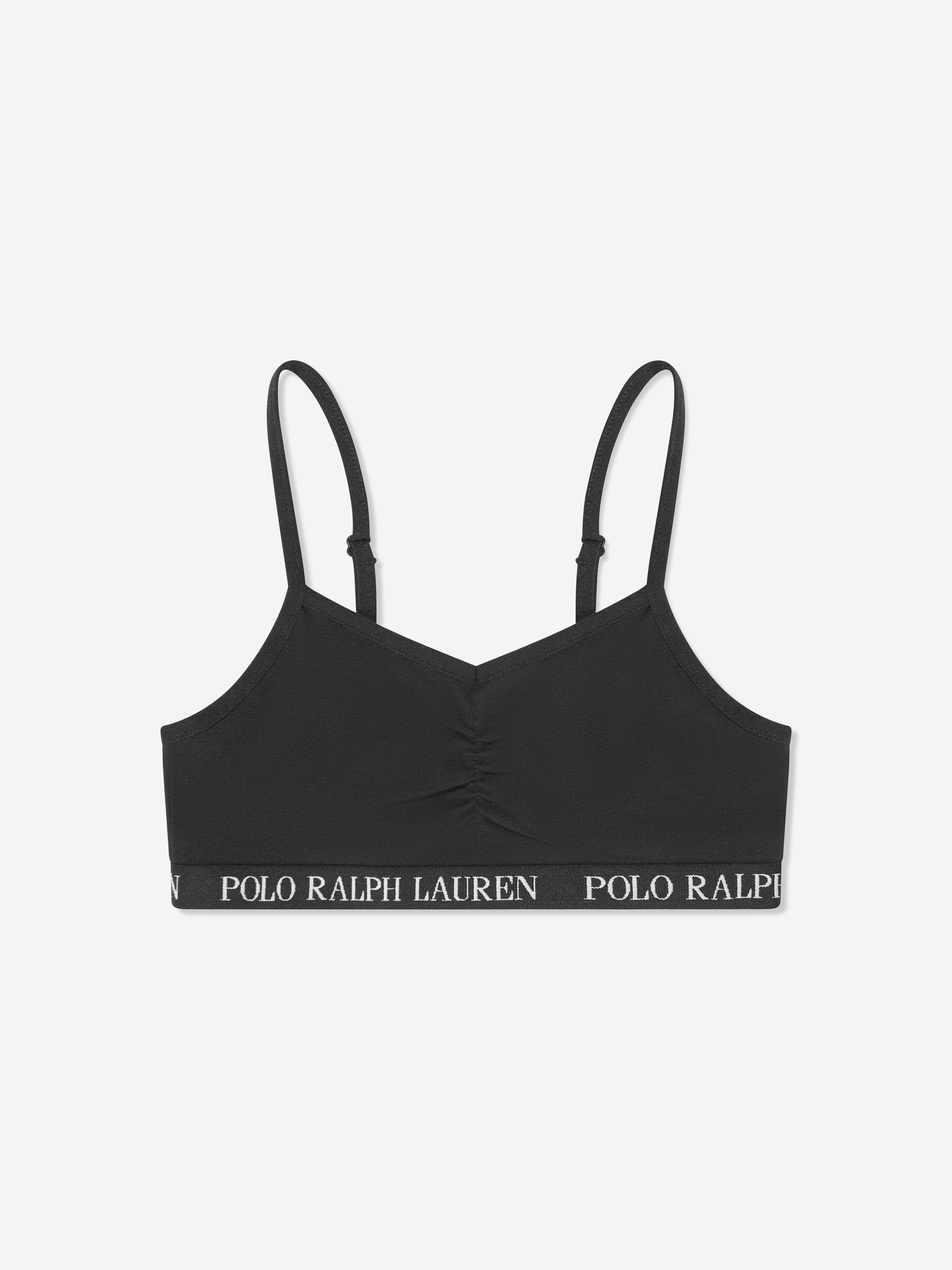 Ralph Lauren Girls 2 Pack Bralette Set in Black