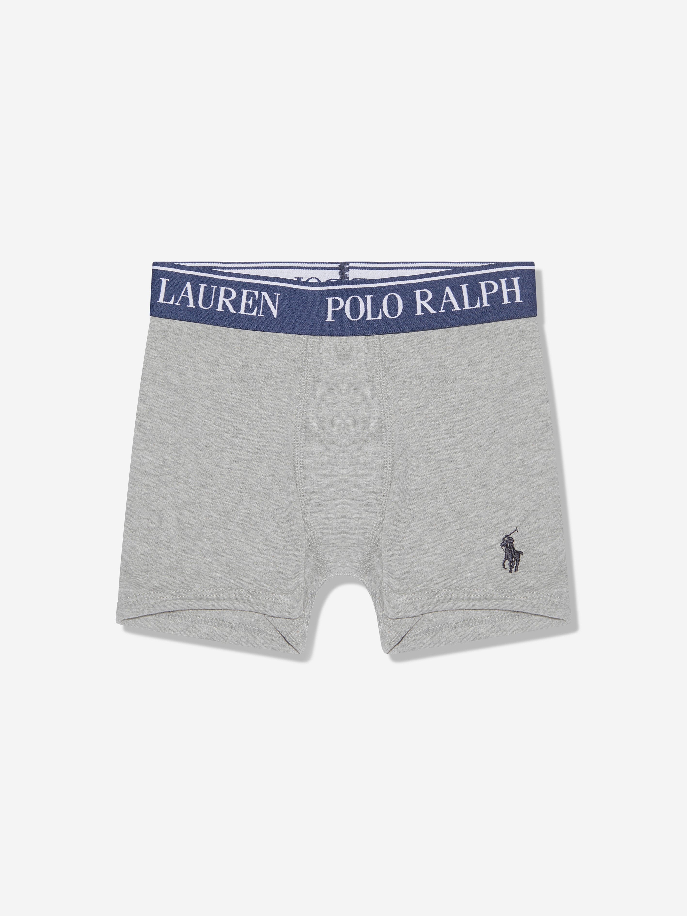 Ralph Lauren Boys 5 Pack Boxer Shorts Set in Grey