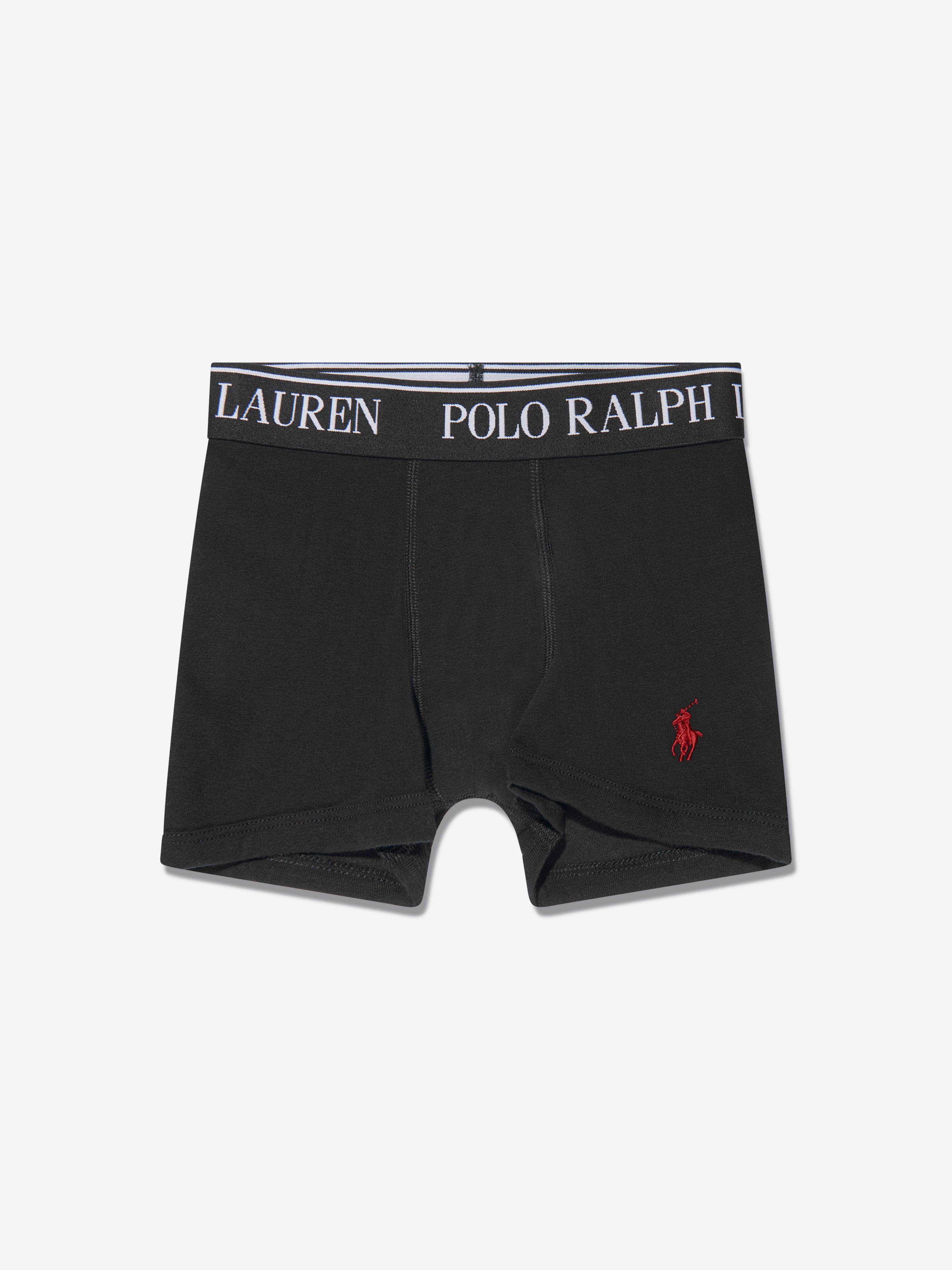 Ralph Lauren Boys 5 Pack Boxer Shorts Set in Black