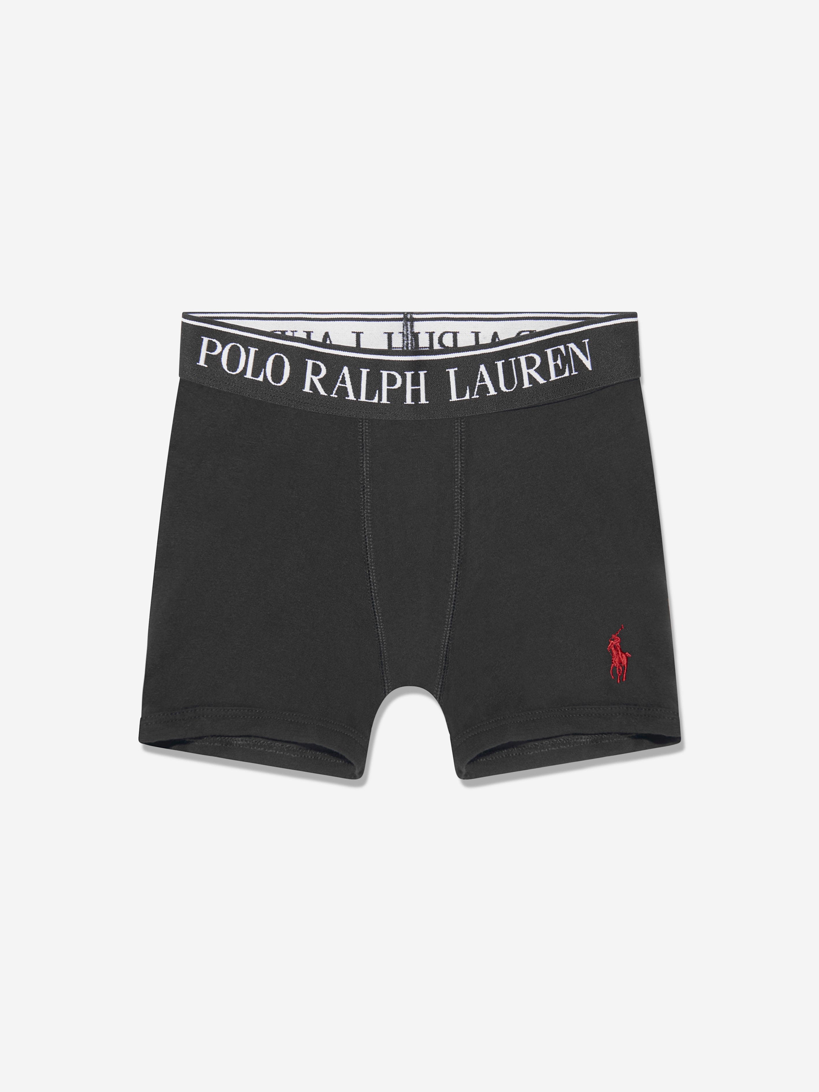 Ralph Lauren Boys 2 Pack Boxer Shorts Set in Black
