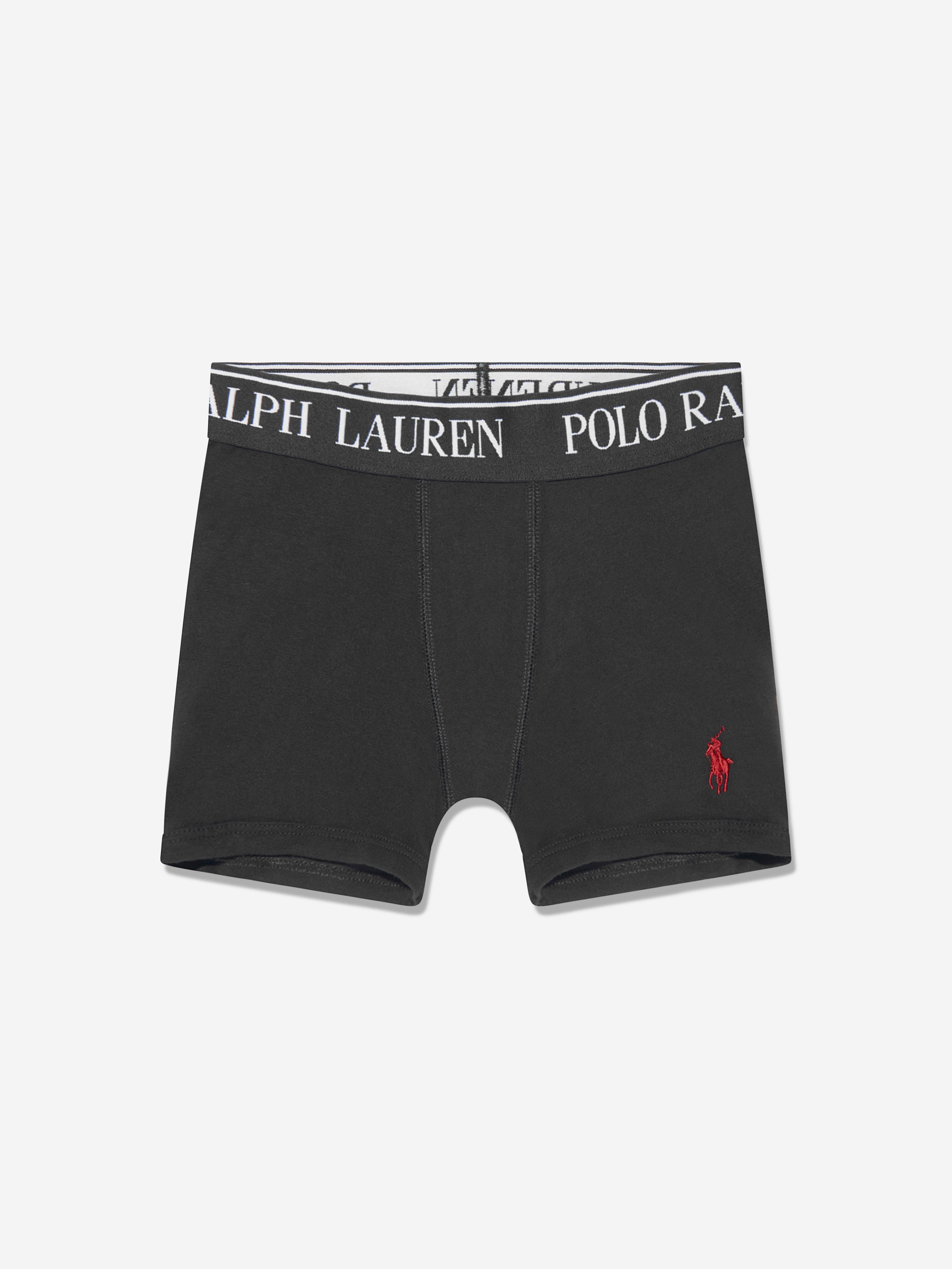 Ralph Lauren Boys 2 Pack Boxer Shorts Set in Black