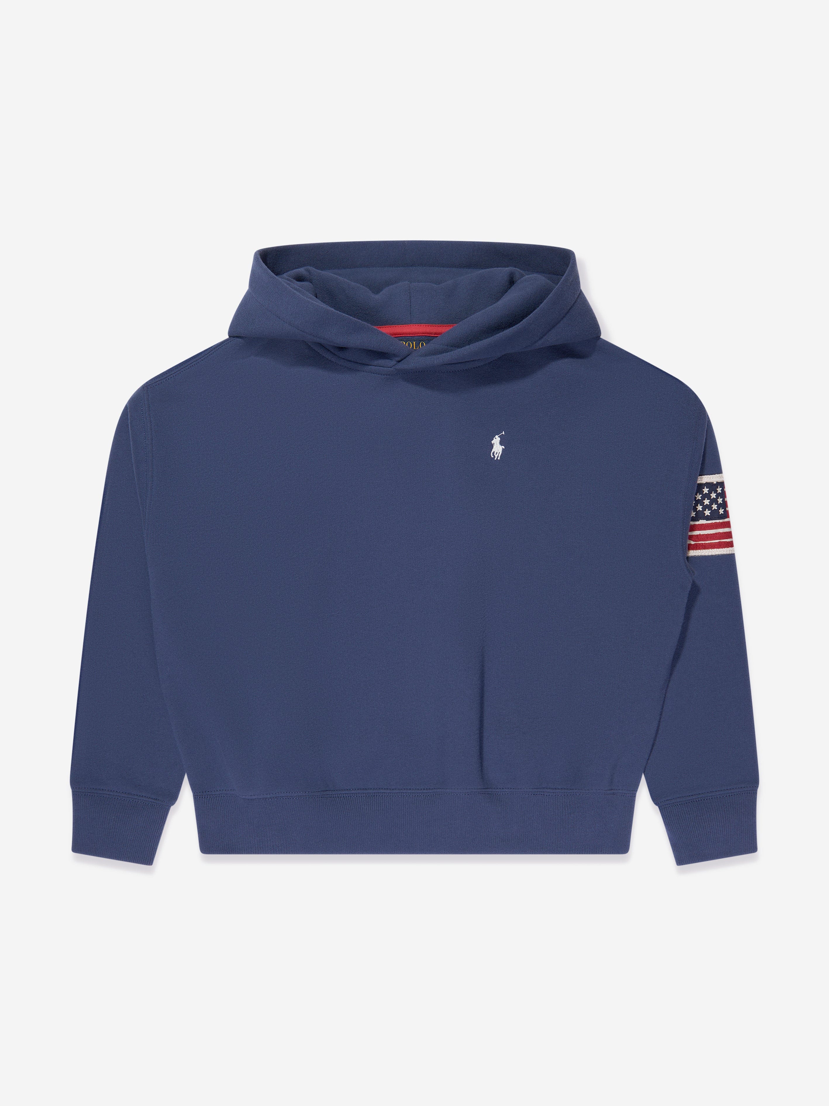 Ralph Lauren Girls Polo Hoodie in Navy