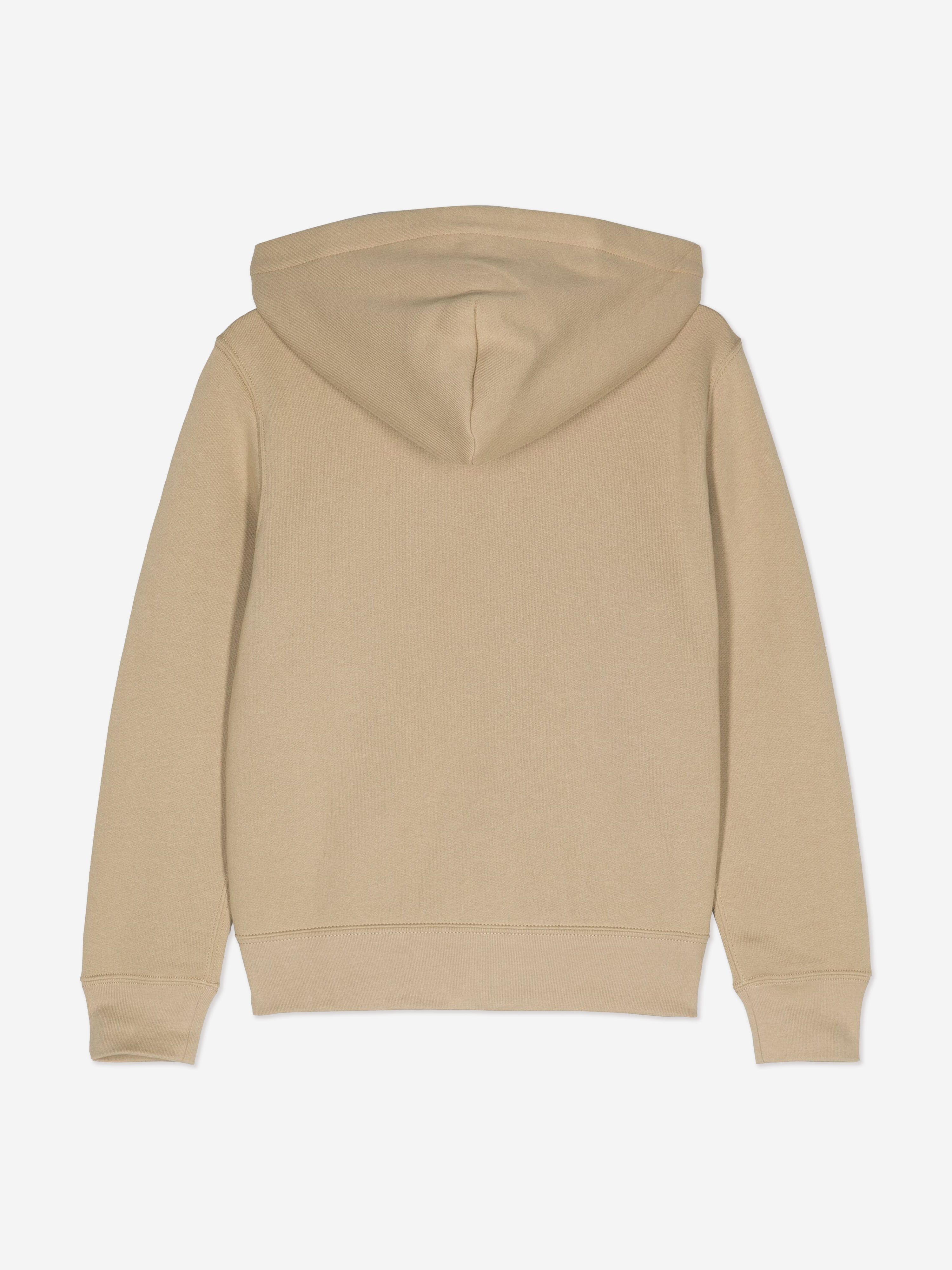 Ralph Lauren Boys Logo Zip Up Top in Beige