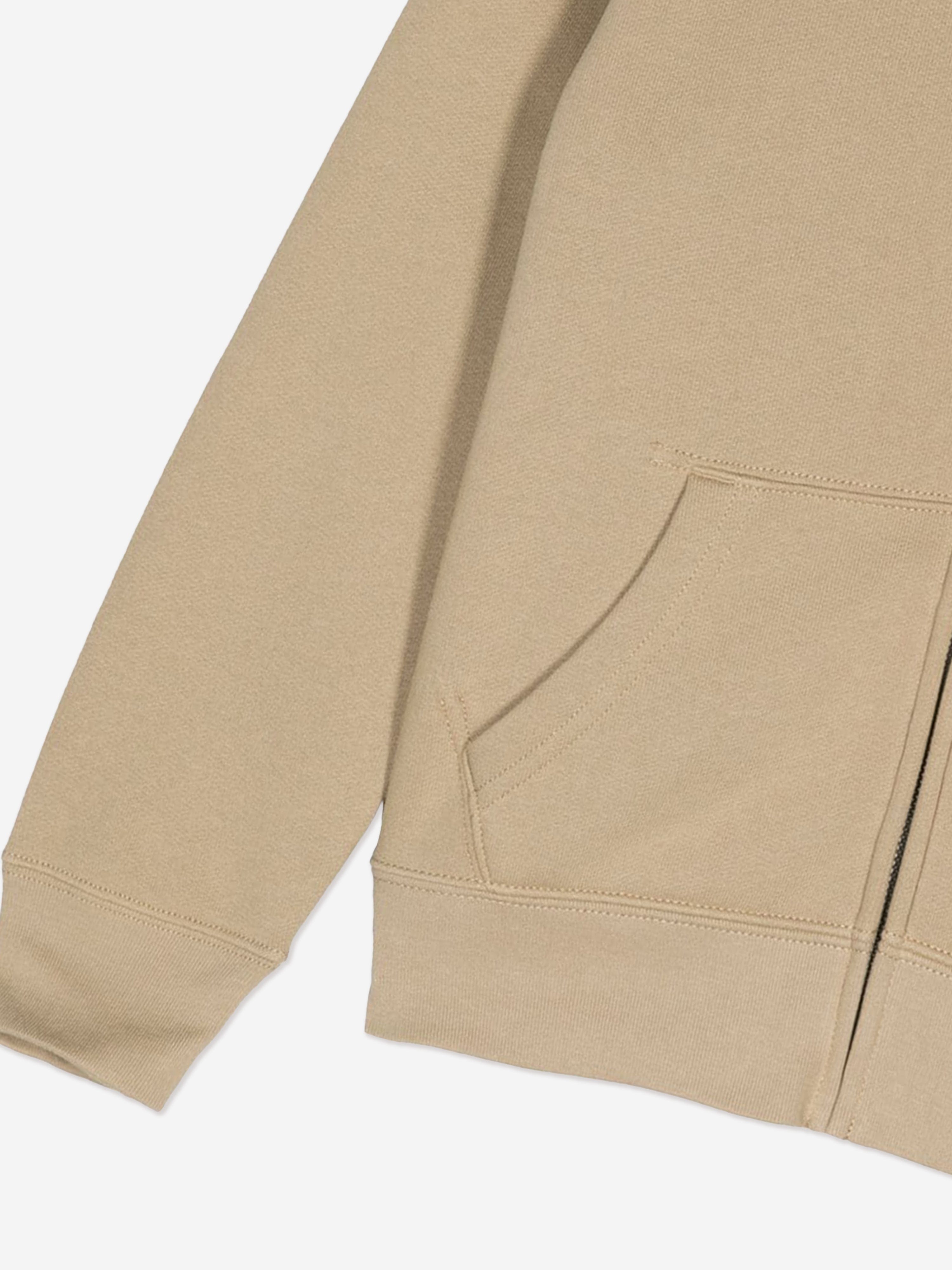 Ralph Lauren Boys Logo Zip Up Top in Beige