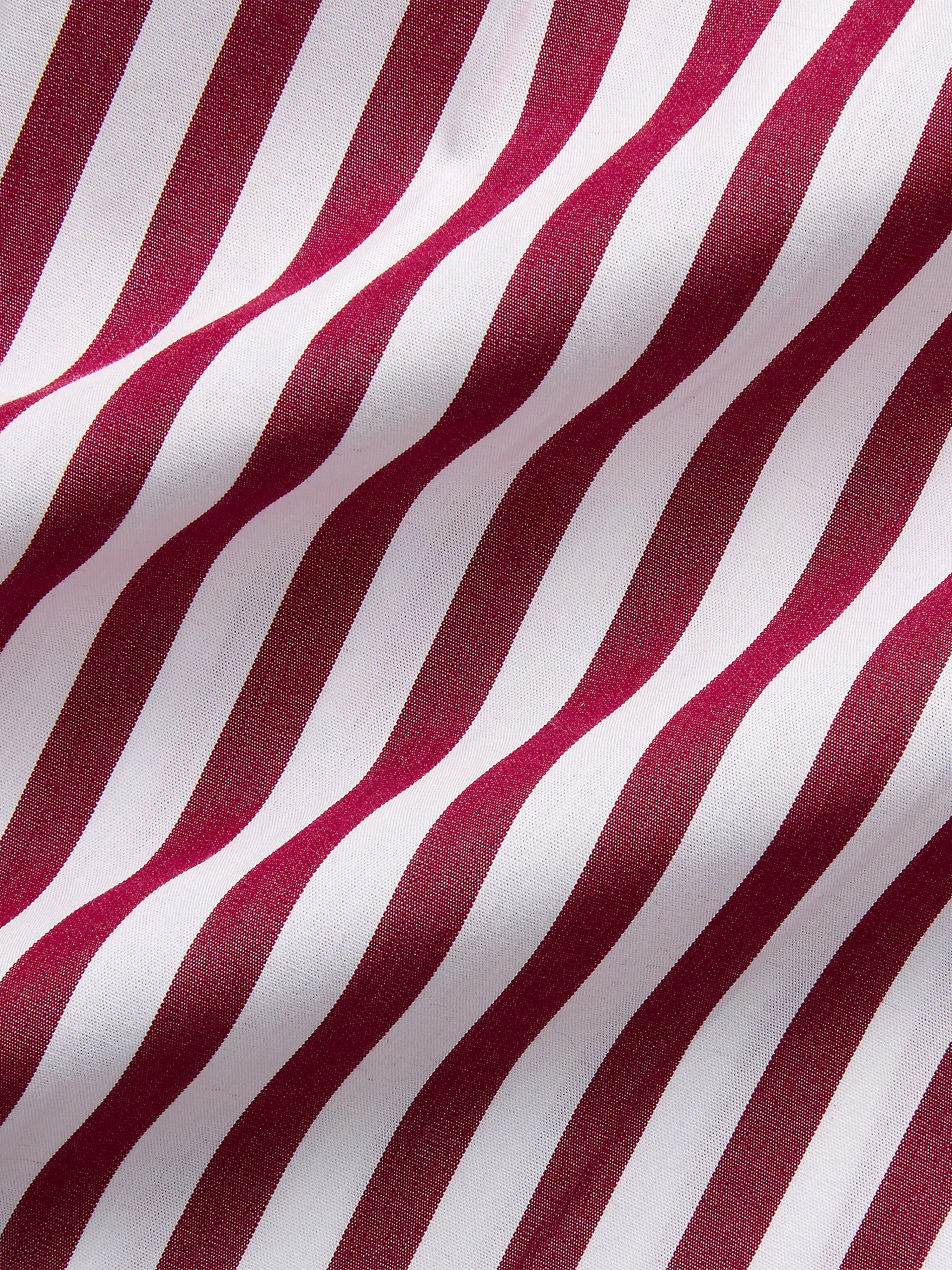 Ralph Lauren Boys Striped Logo Shirt in Red