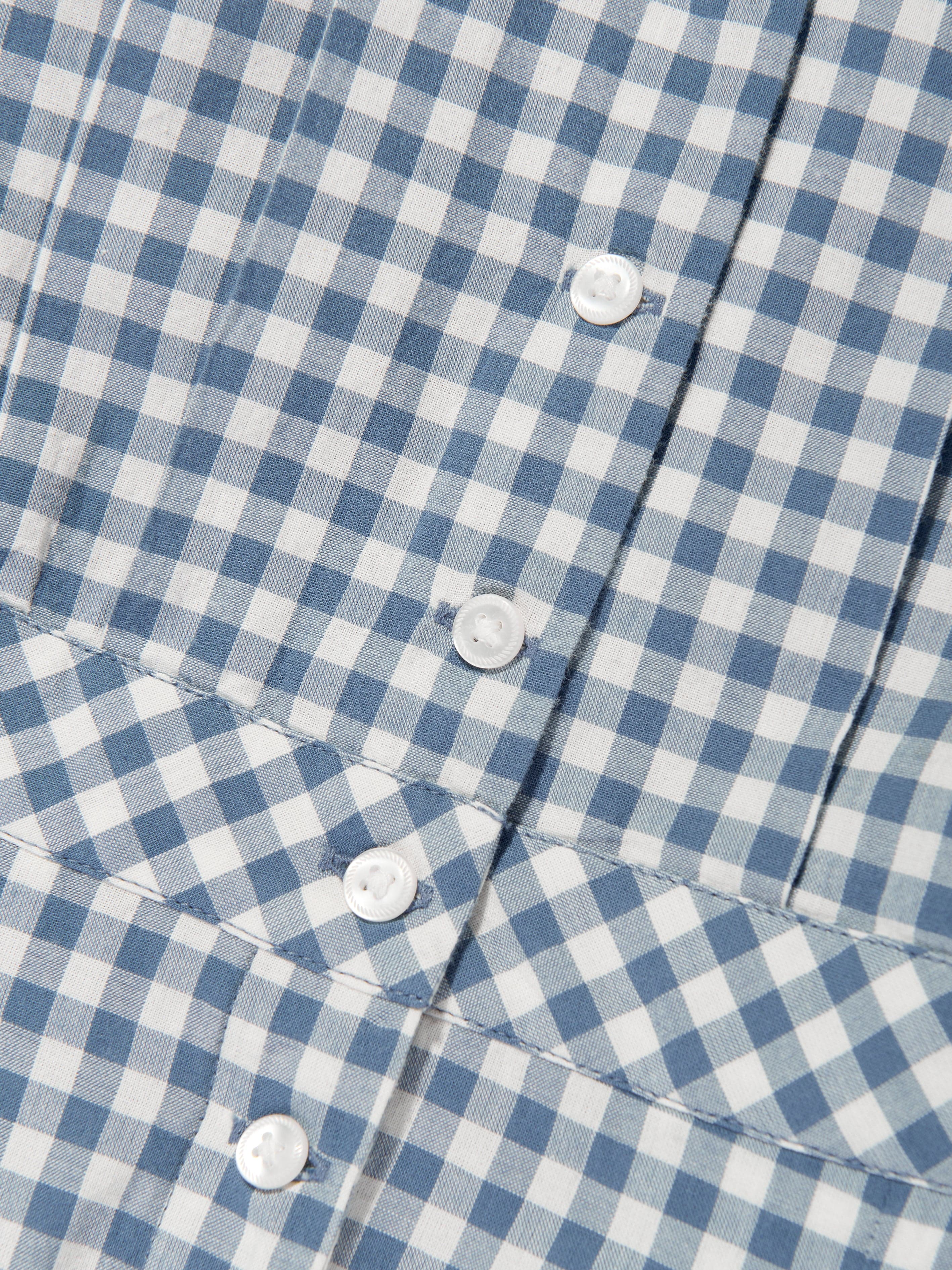 Ralph Lauren Girls Gingham Playsuit in Blue