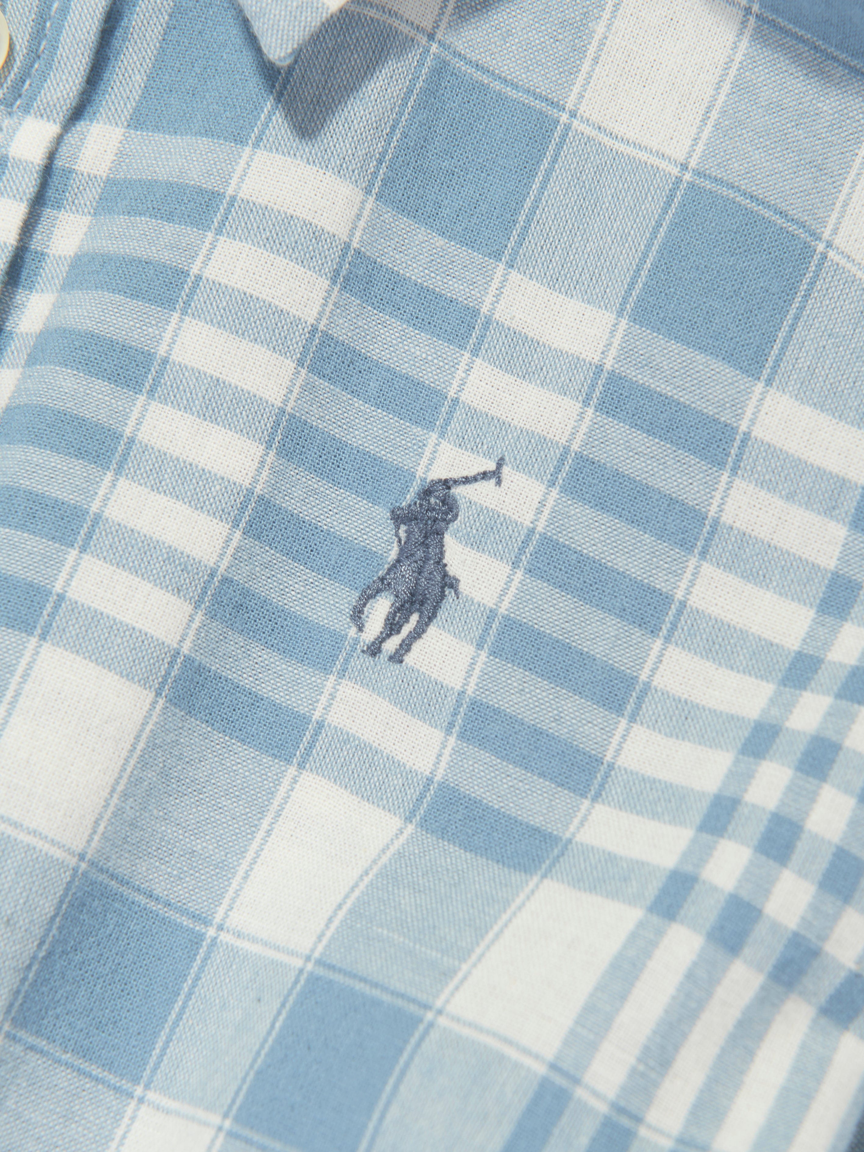 Ralph Lauren Girls Checked Day Dress in Blue