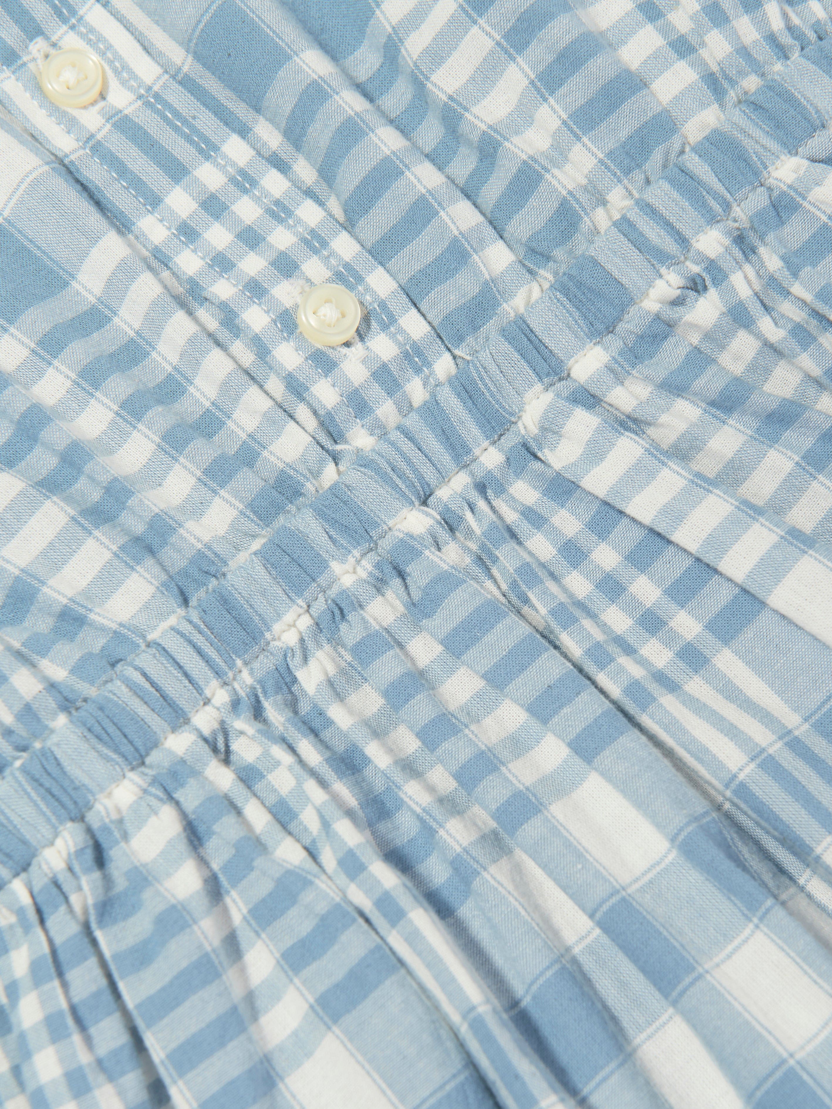 Ralph Lauren Girls Checked Day Dress in Blue