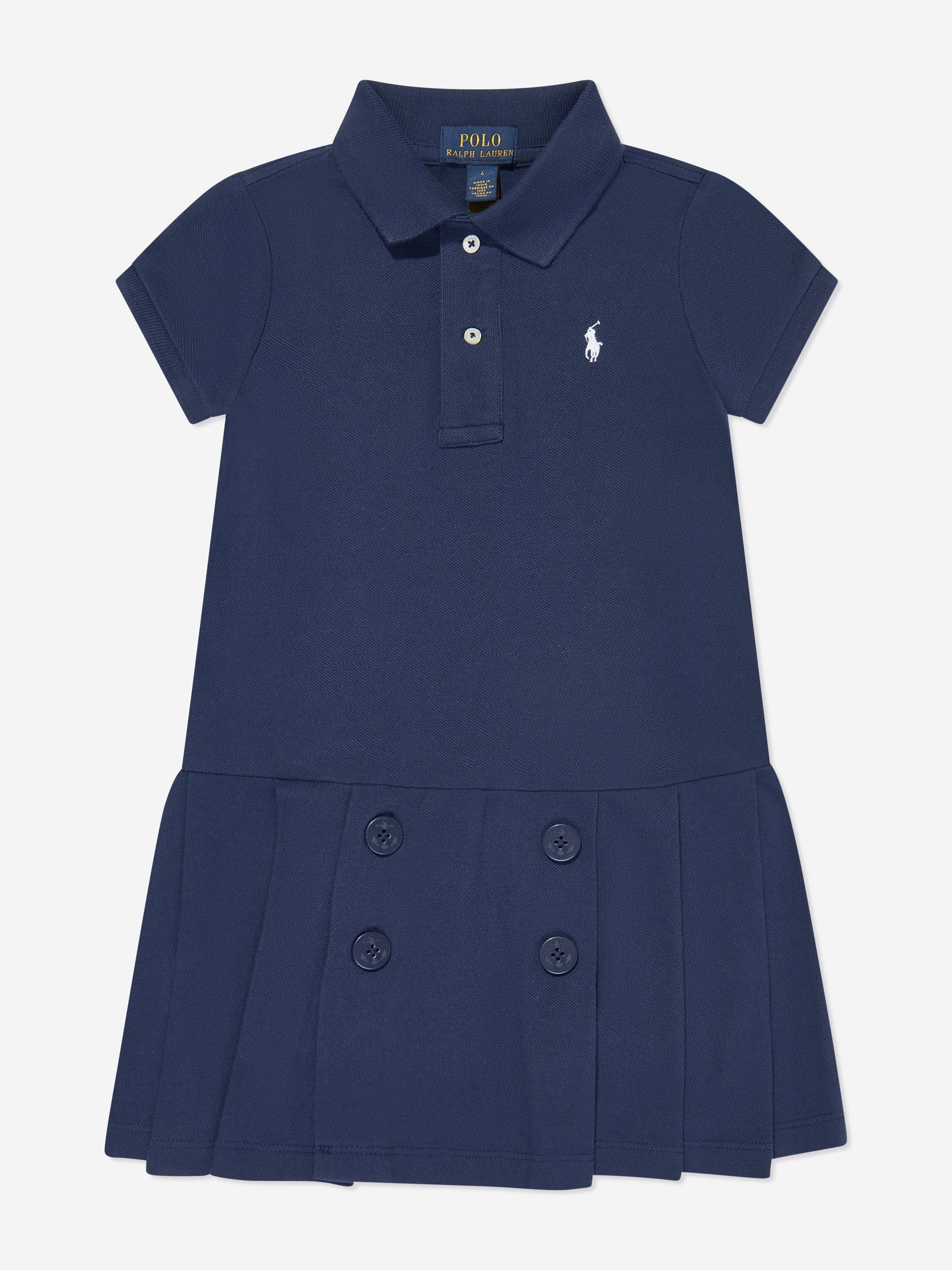 Ralph Lauren Girls Polo Dress in Navy