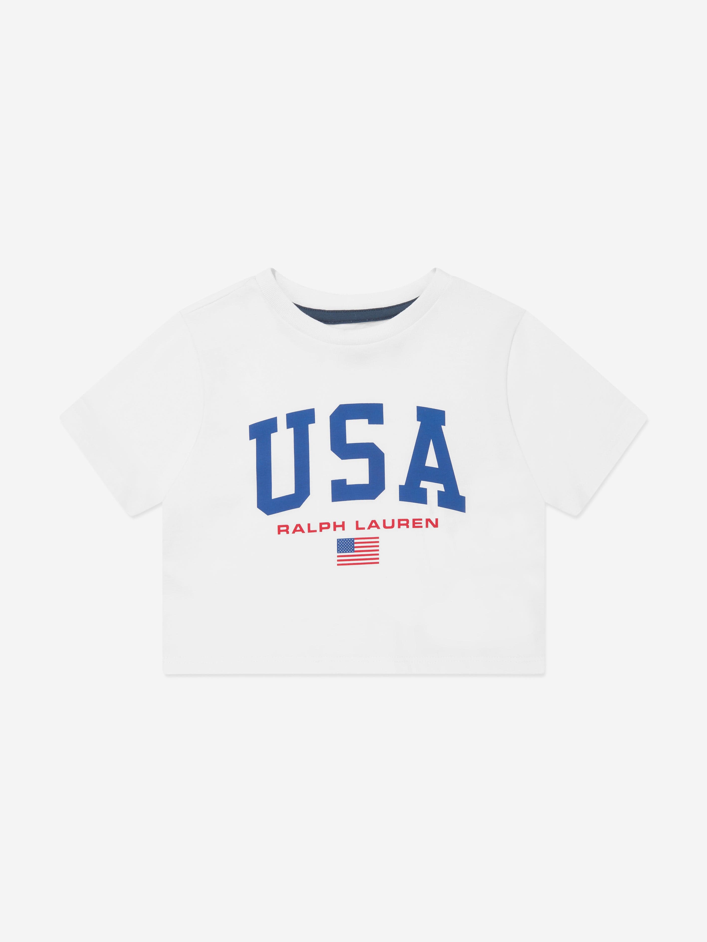 Ralph Lauren Girls USA T-Shirt in White