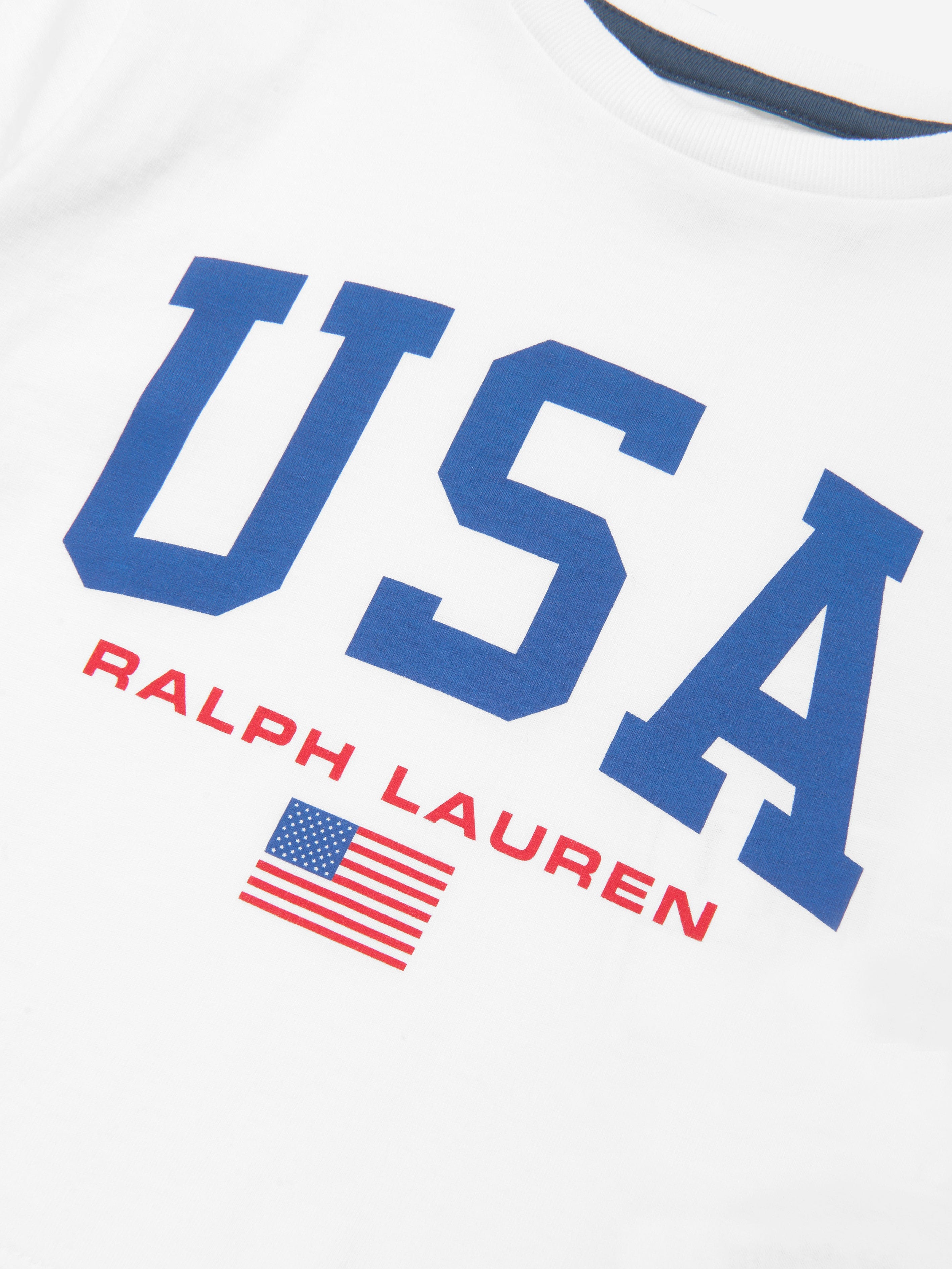 Ralph Lauren Girls USA T-Shirt in White