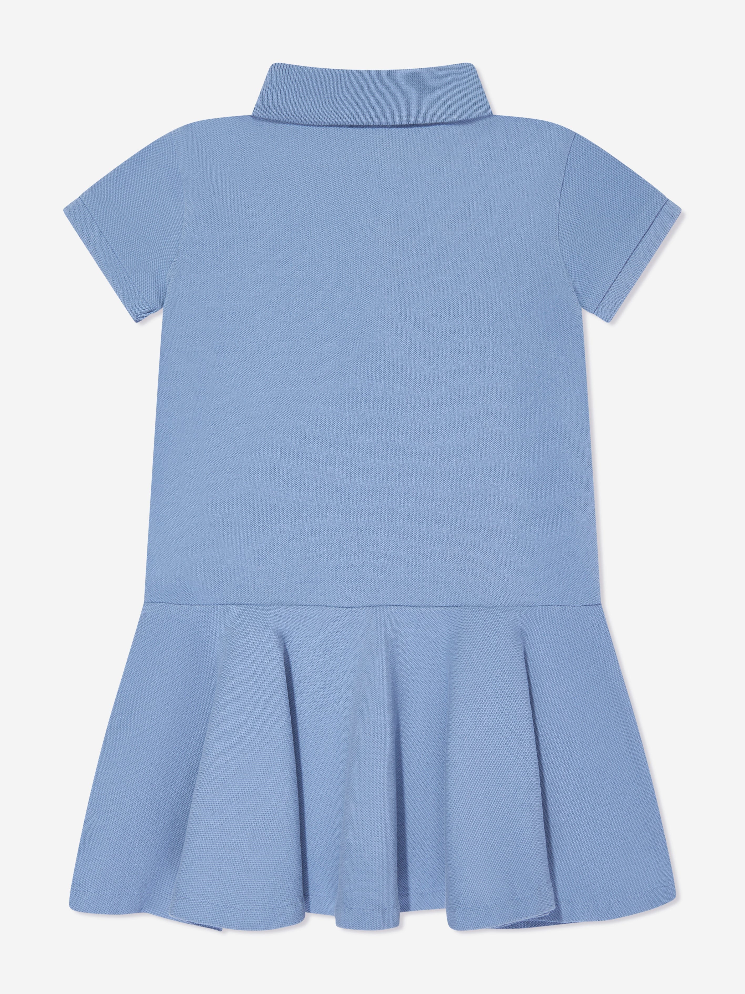 Ralph Lauren Girls Logo Polo Dress in Blue