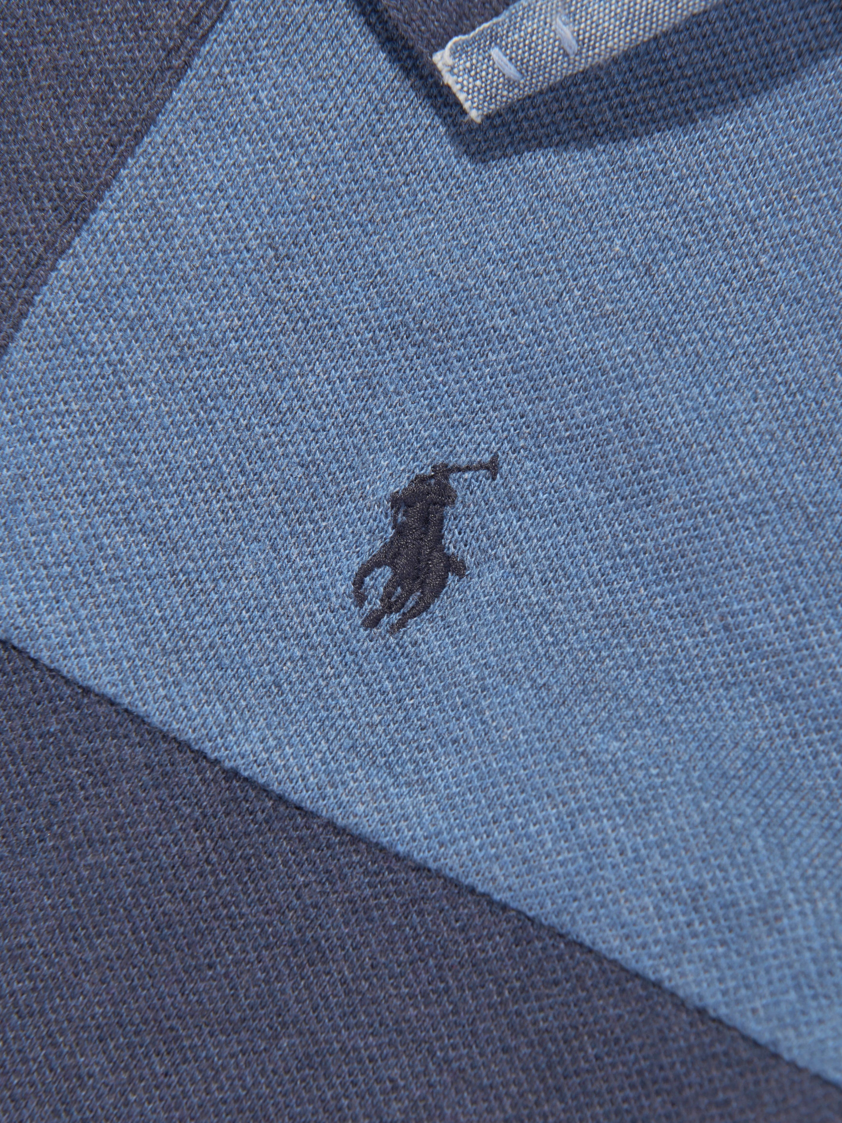 Ralph Lauren Girls Patchwork Polo Dress in Blue