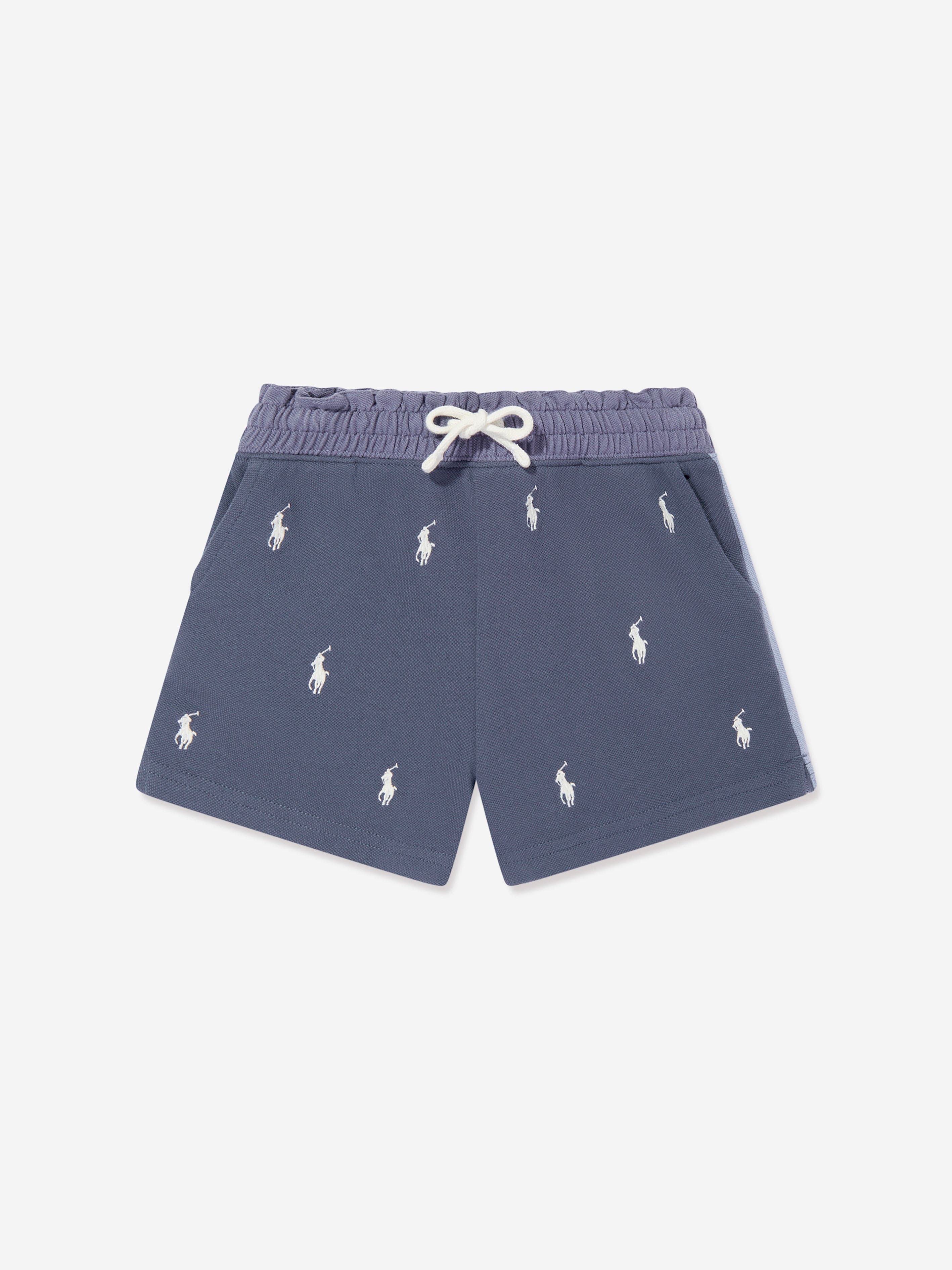 Ralph Lauren Girls Logo Shorts in Blue