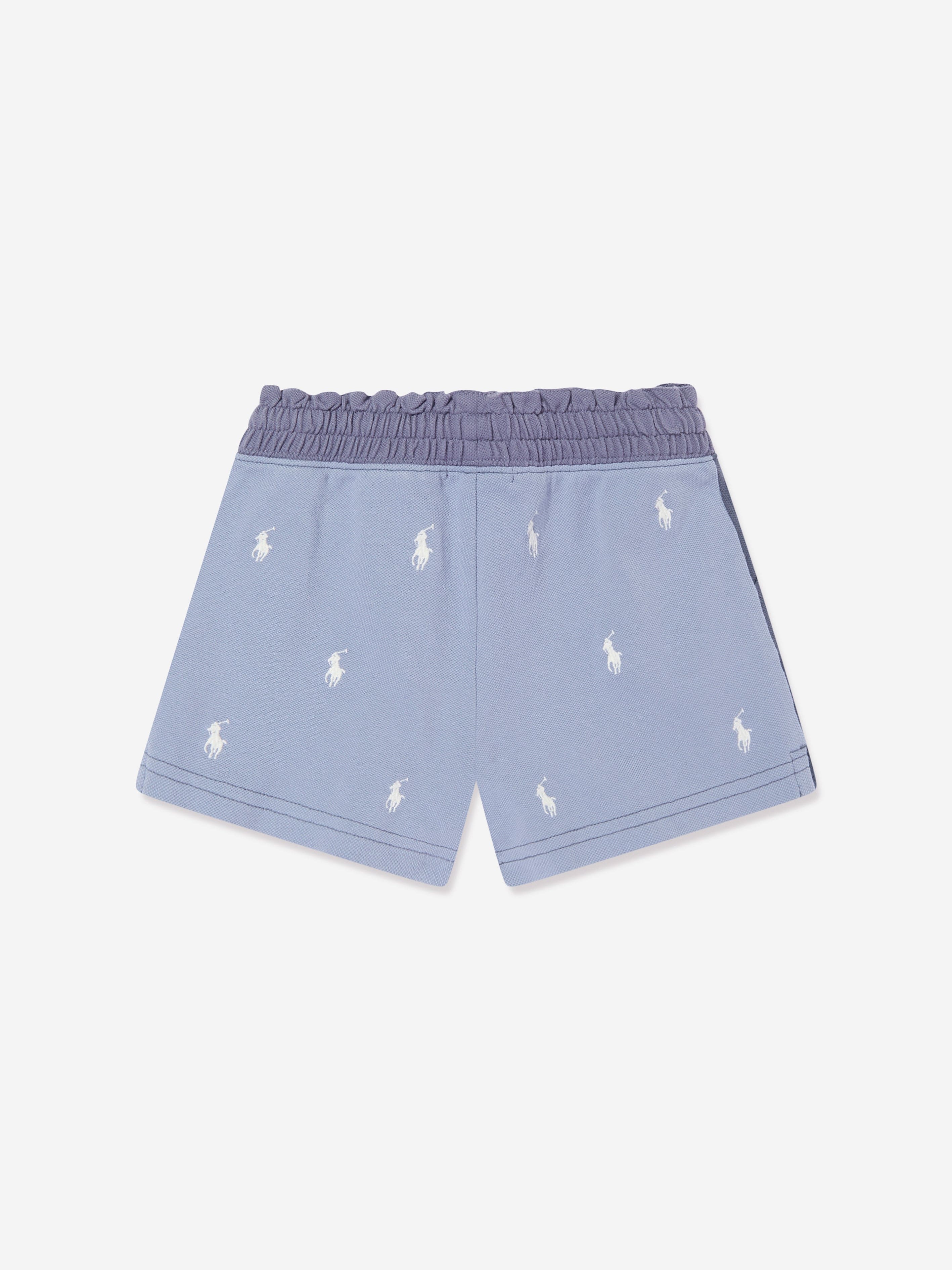 Ralph Lauren Girls Logo Shorts in Blue